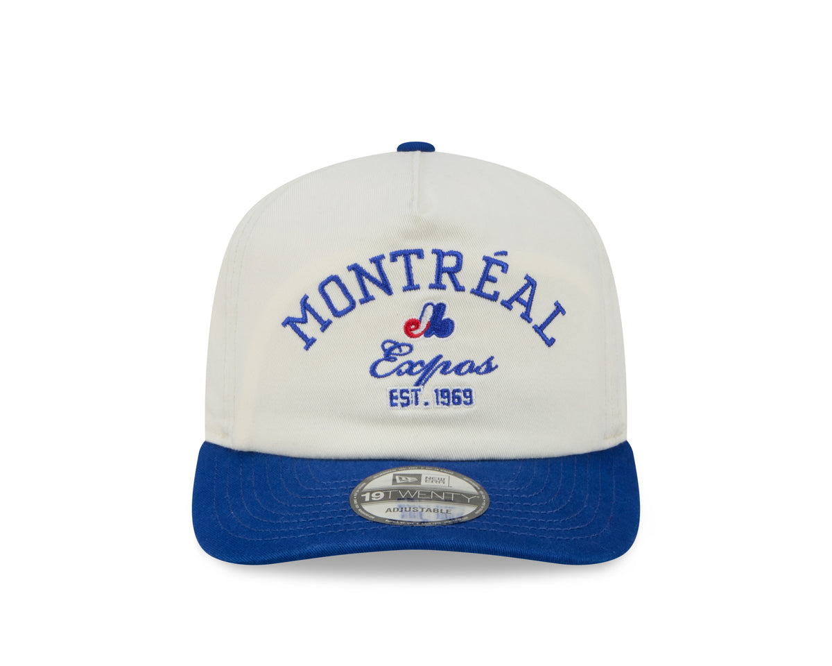 Montreal Expos MLB New Era Men's Chalk White 19Twenty Stacked Snapback Hat