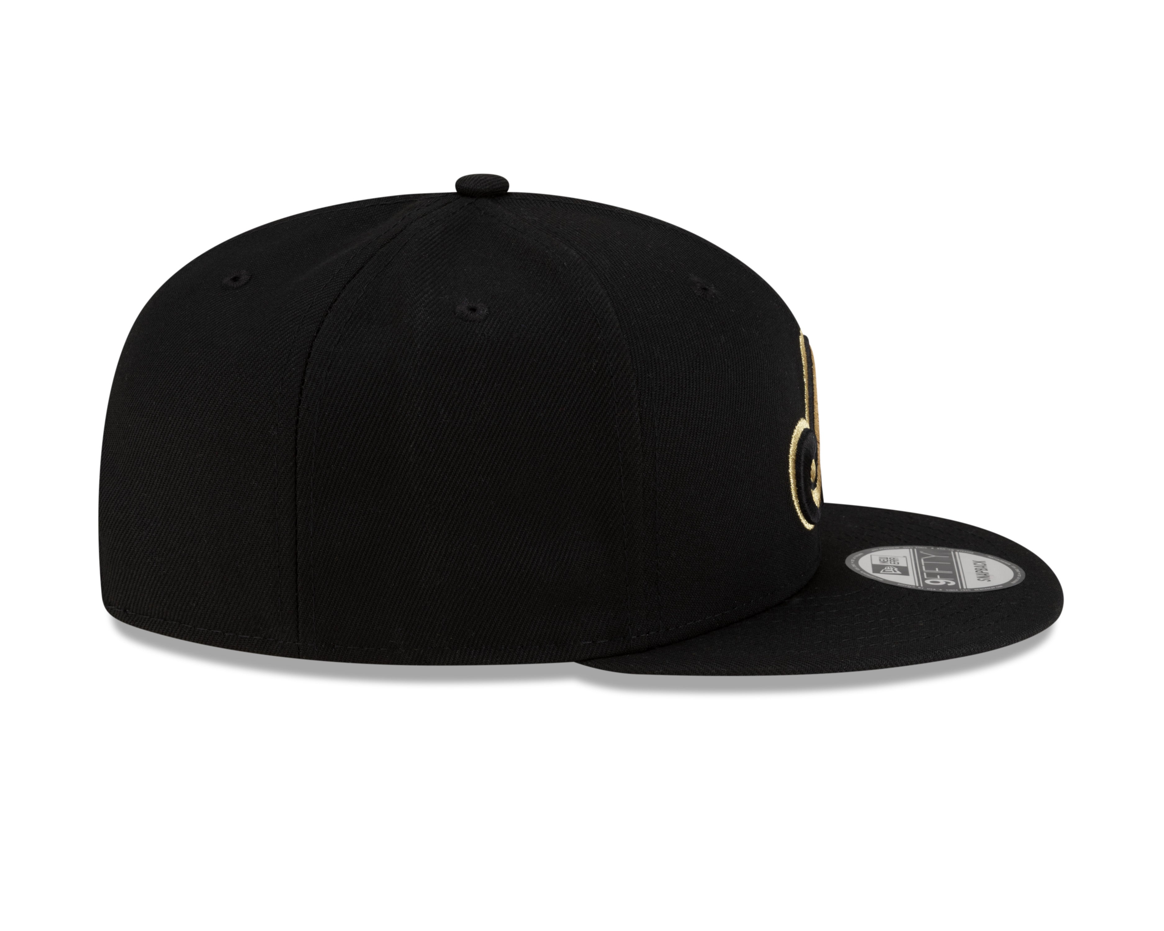 Montreal Expos MLB New Era Men's Black/Gold 9Fifty Cooperstown Snapback