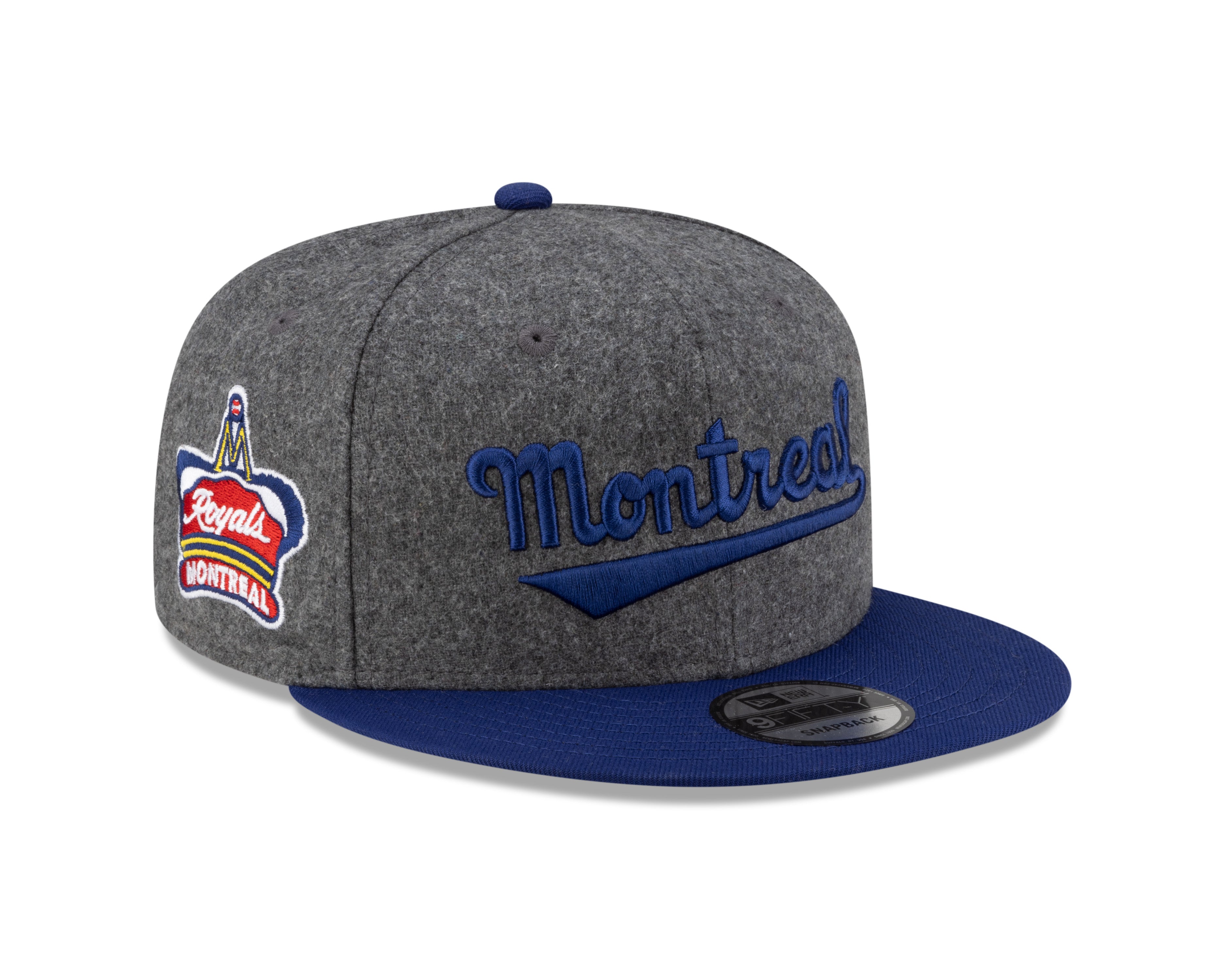 Montreal Royals MiLB New Era Men's Grey Melton 9Fifty Vintage Snapback