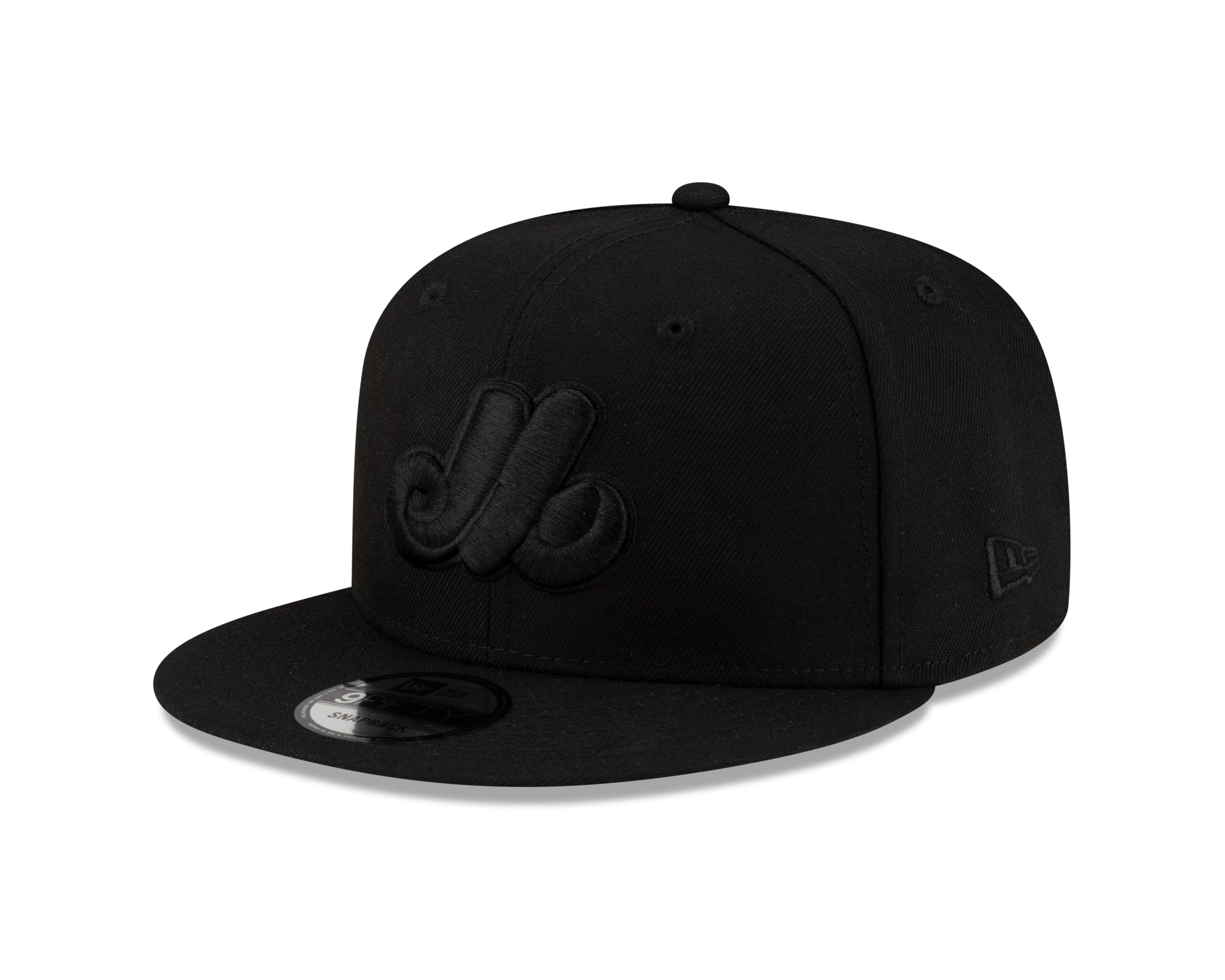 Montreal Expos MLB New Era Men's Black on Black 9Fifty 1982 Cooperstown All Star Game Patch Snapback