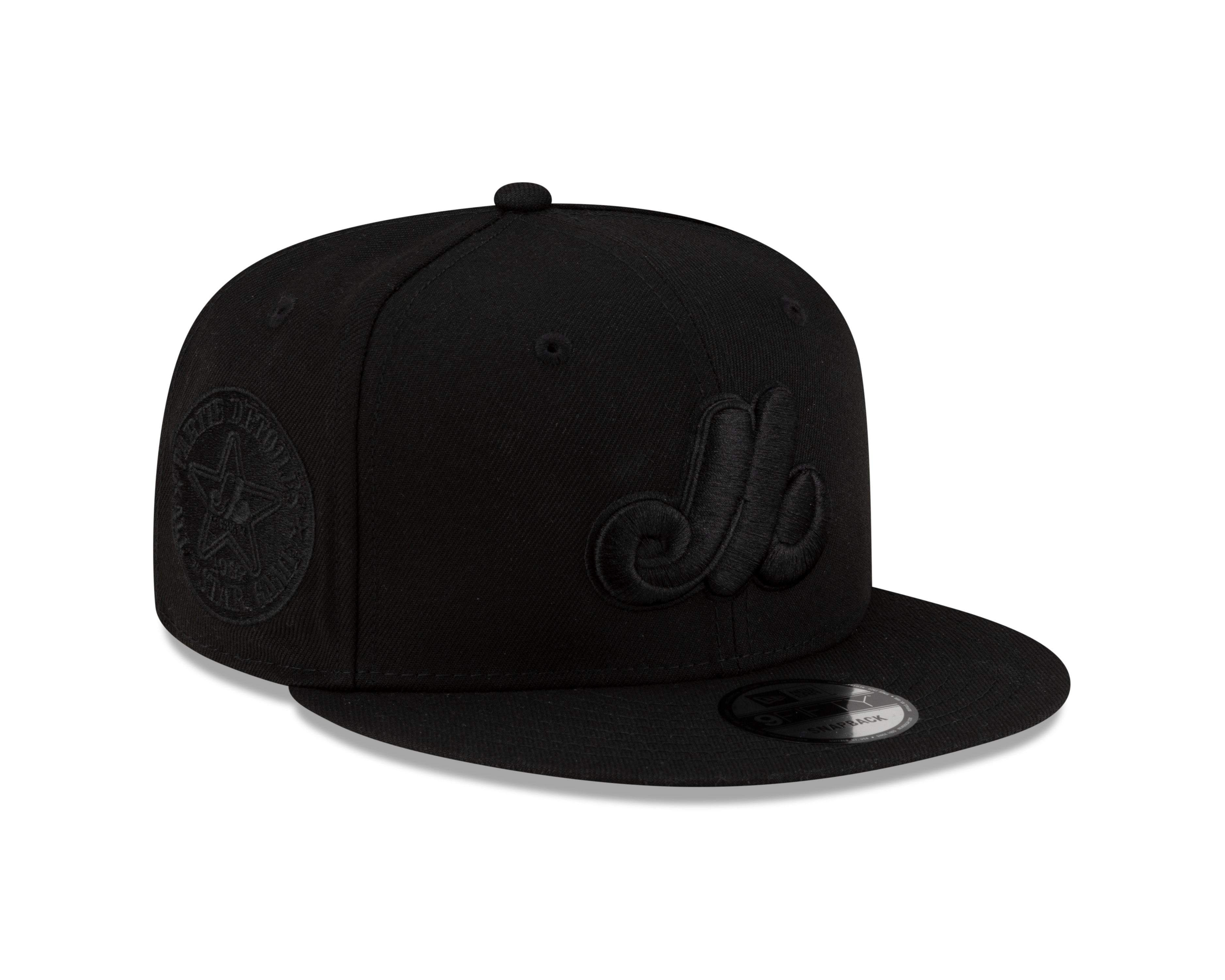Montreal Expos MLB New Era Men's Black on Black 9Fifty 1982 Cooperstown All Star Game Patch Snapback