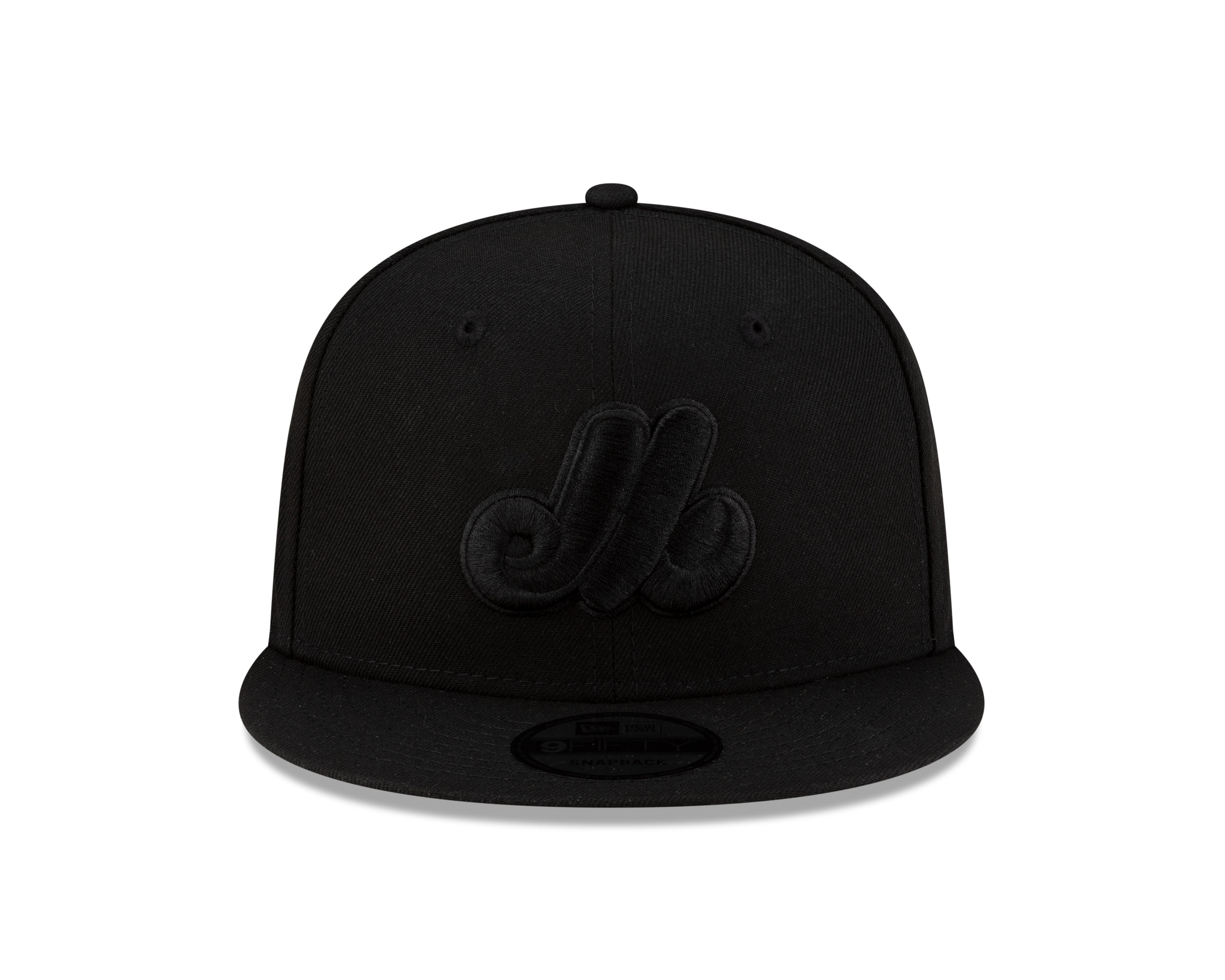 Montreal Expos MLB New Era Men's Black on Black 9Fifty 1982 Cooperstown All Star Game Patch Snapback