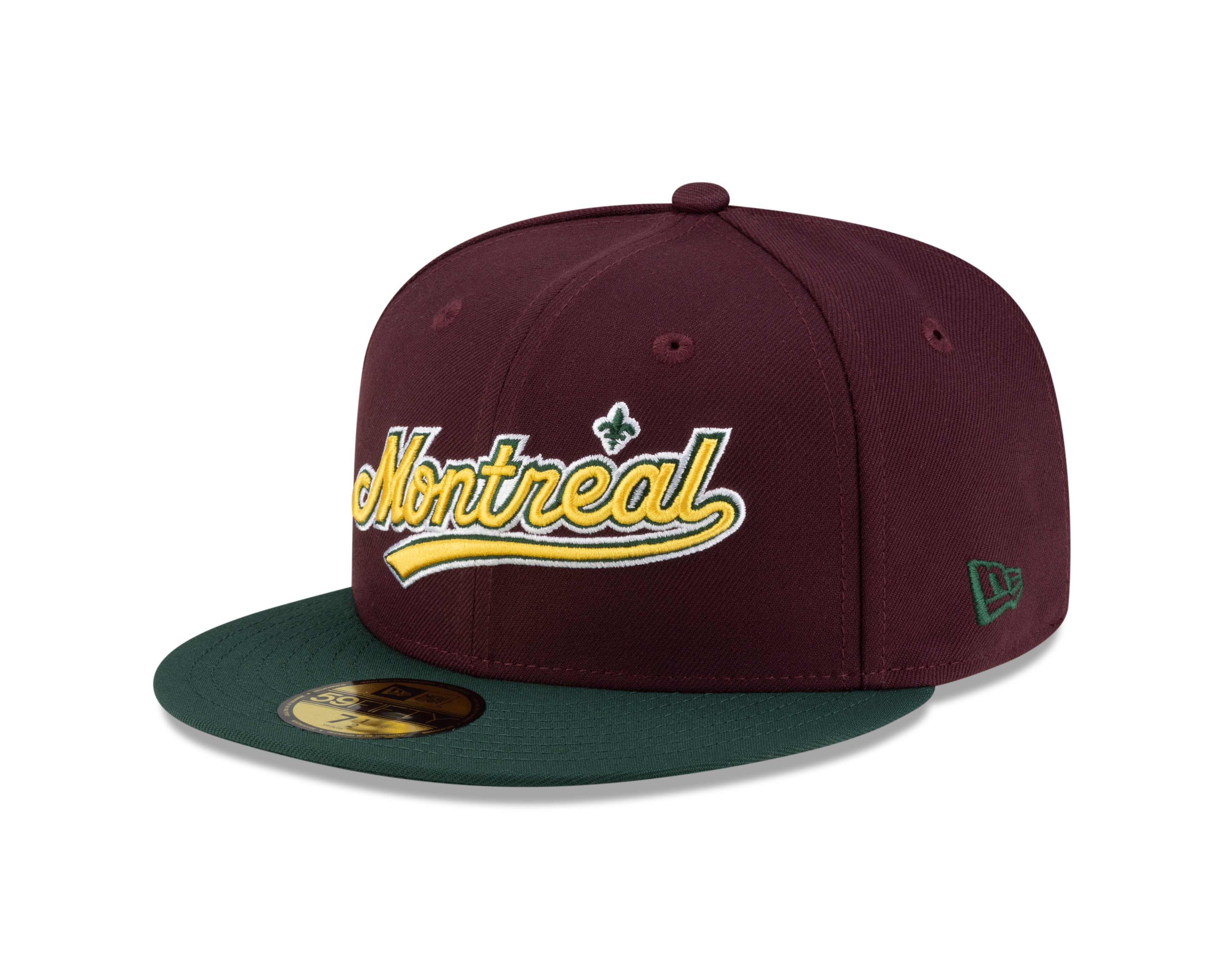 Expos de Montréal MLB New Era pour hommes marron/vert 59Fifty Olympic Stadium Patch Cooperstown Casquette ajustée