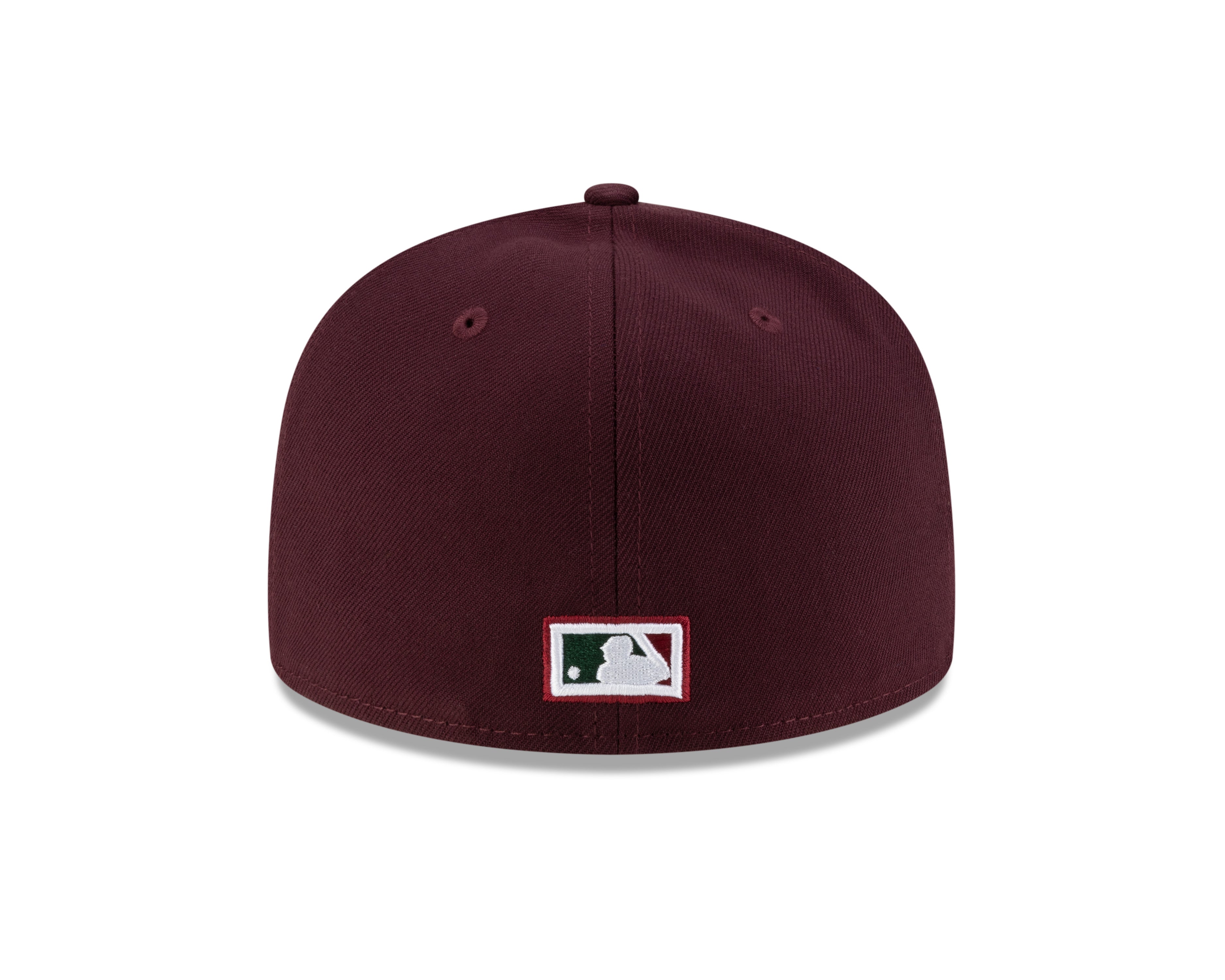 Montreal Expos MLB New Era Men's Maroon/Green 59Fifty Olympic Stadium Patch Cooperstown Fitted Hat