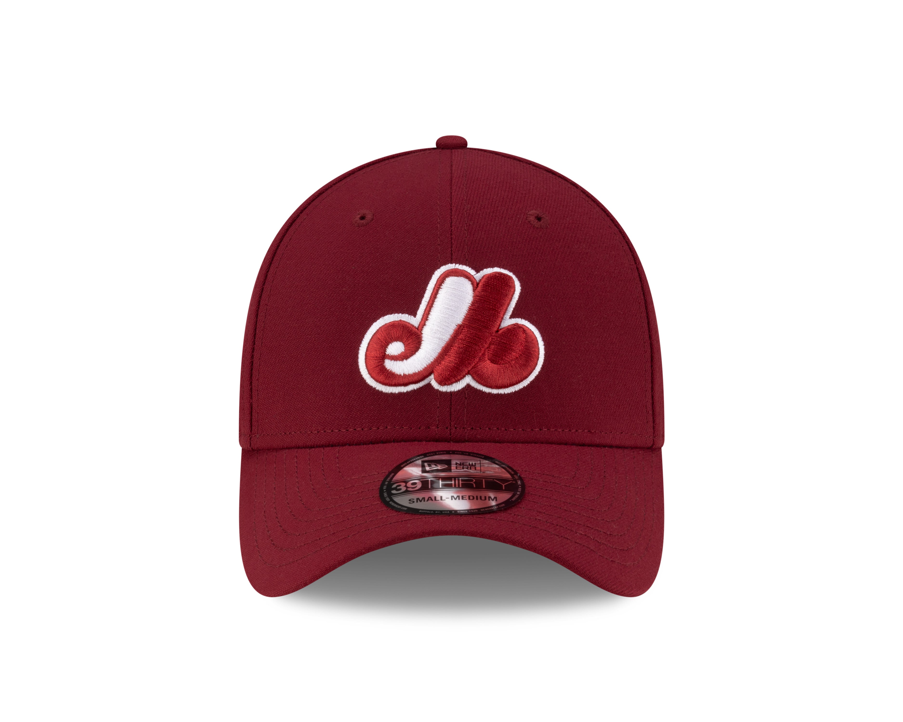 Montreal Expos MLB New Era Men's Maroon 39Thirty Team Classic Stretch Fit Hat