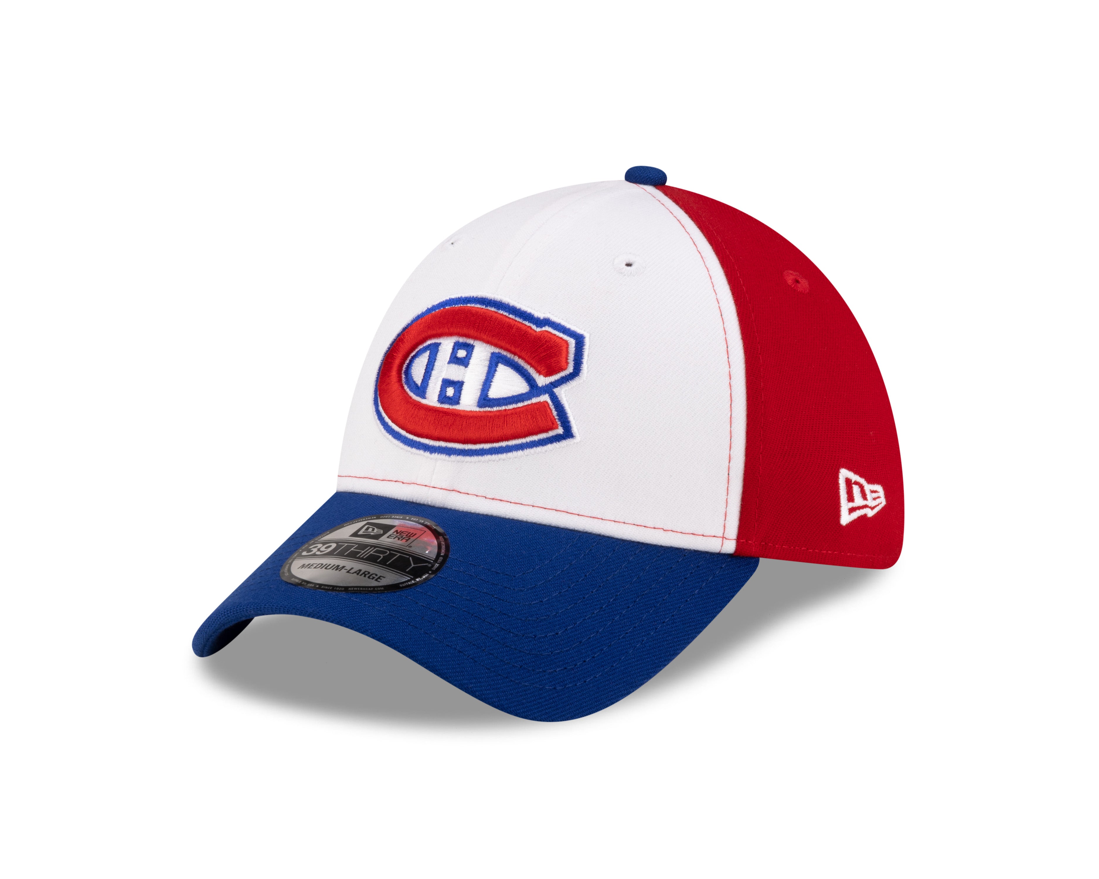 Montreal Canadiens NHL New Era Men's Tricolor 39Thirty Team Classic Stretch Fit Hat