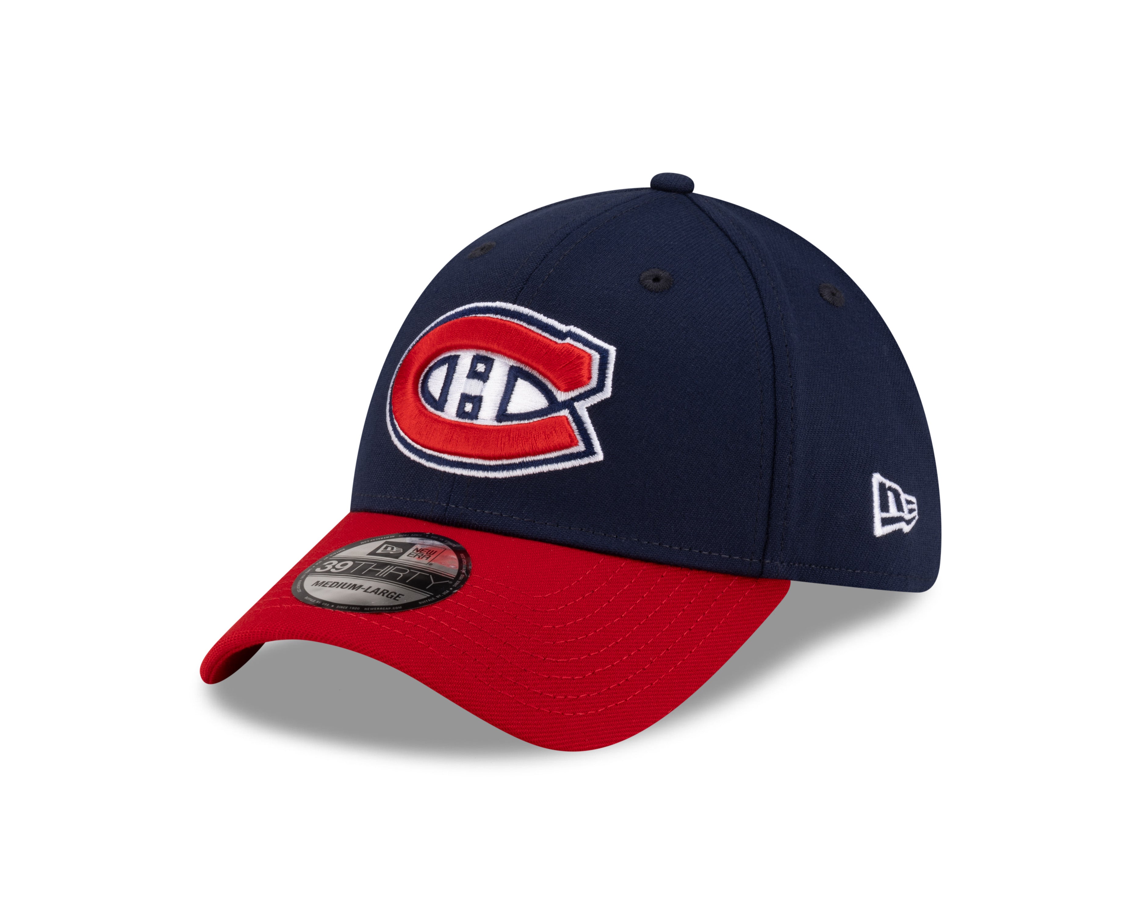 Montreal Canadiens NHL New Era Men's Navy/Red 39Thirty Team Classic Stretch Fit Hat