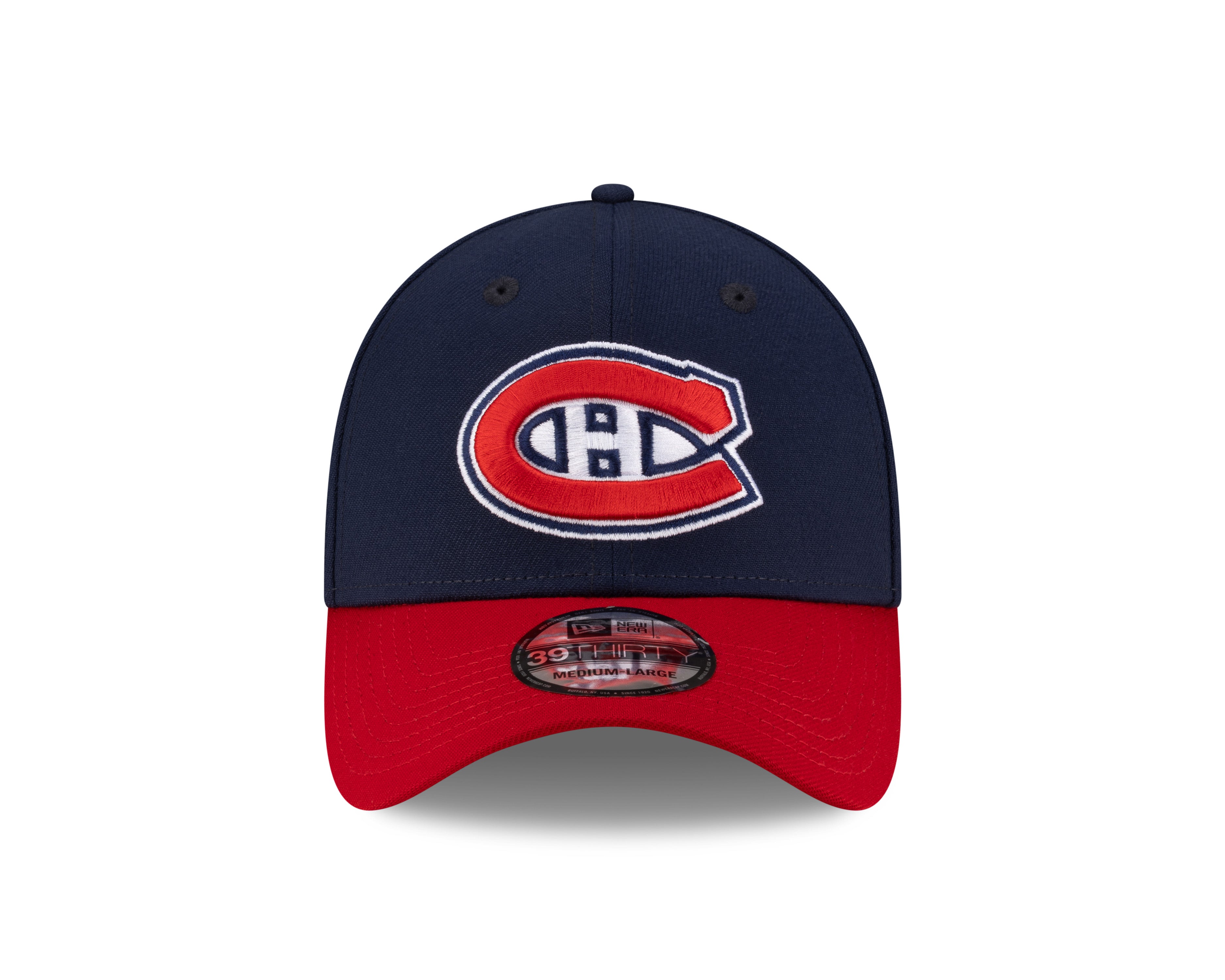 Montreal Canadiens NHL New Era Men's Navy/Red 39Thirty Team Classic Stretch Fit Hat