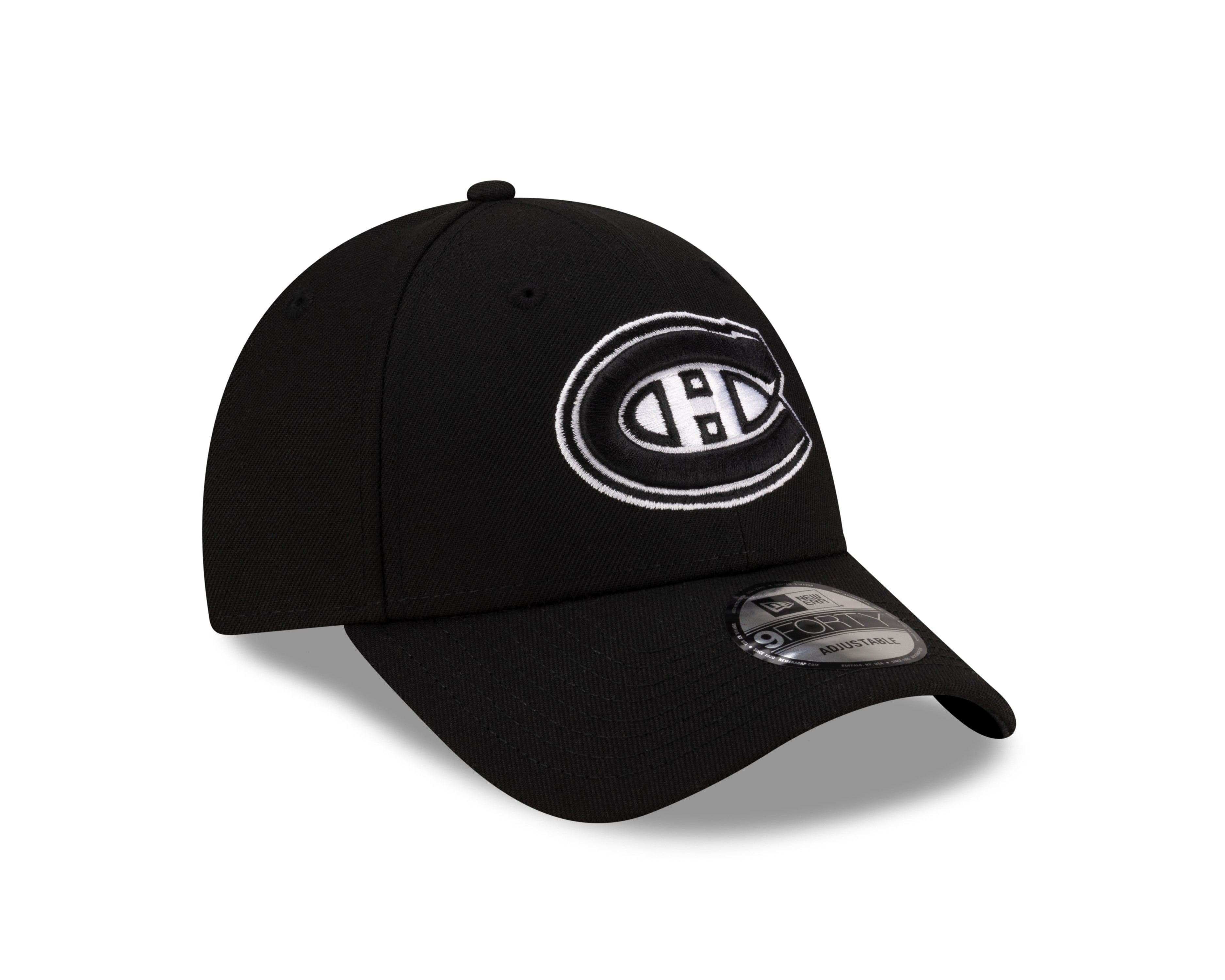 Montreal Canadiens NHL New Era Men's Black/White 9Forty Adjustable Hat