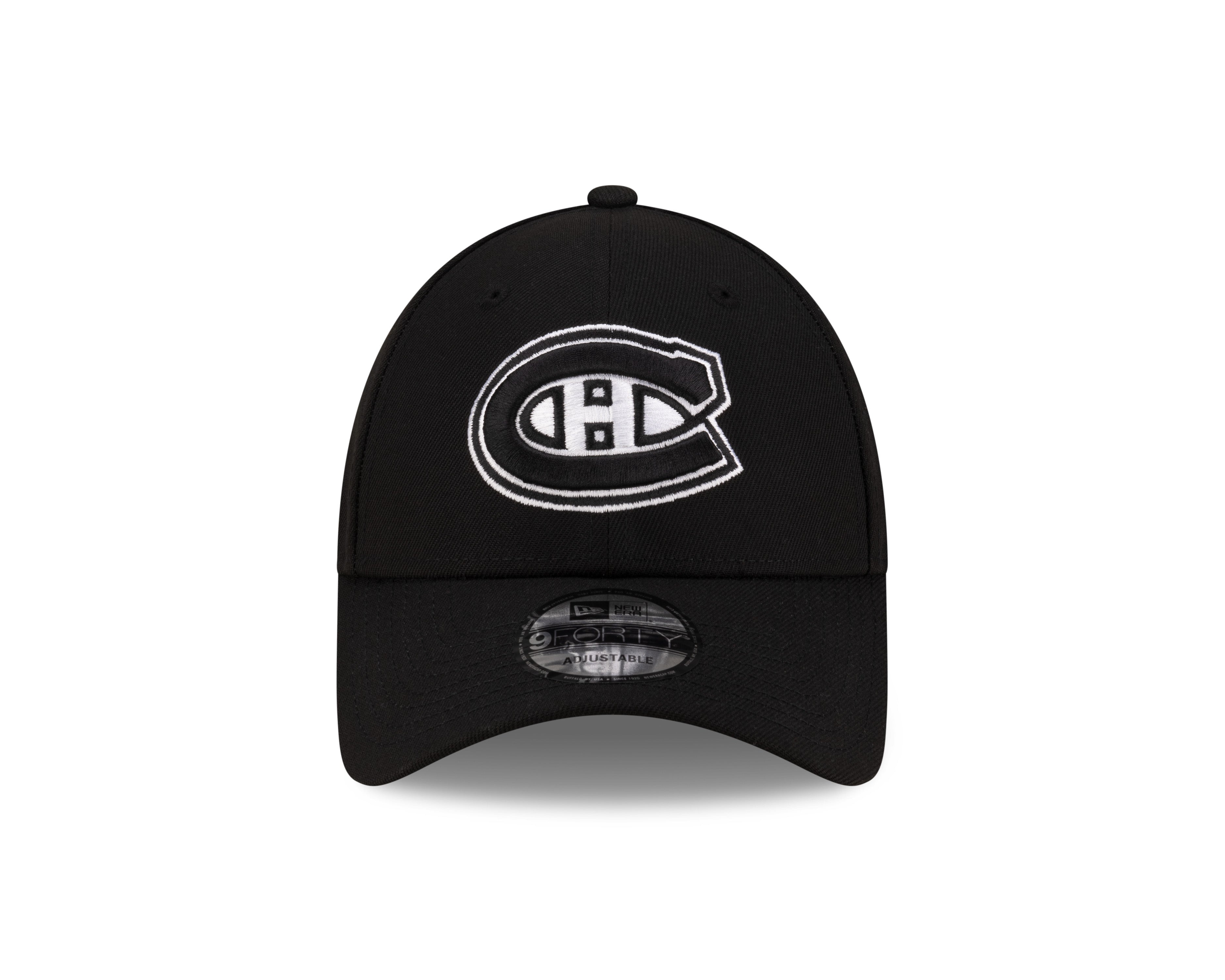 Montreal Canadiens NHL New Era Men's Black/White 9Forty Adjustable Hat