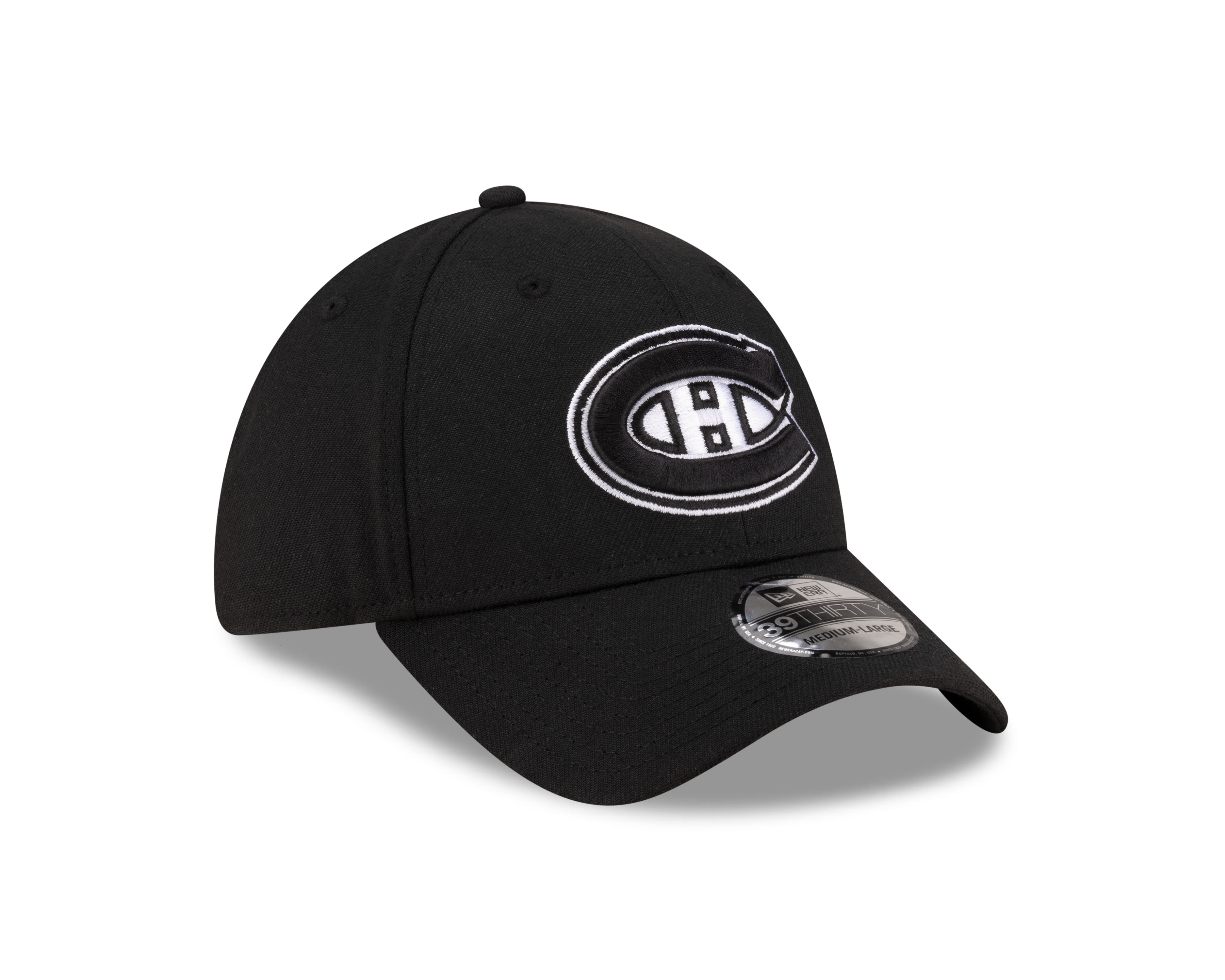 Casquette extensible classique 39Thirty Team noire/blanche des Canadiens de Montréal de la LNH pour homme de New Era