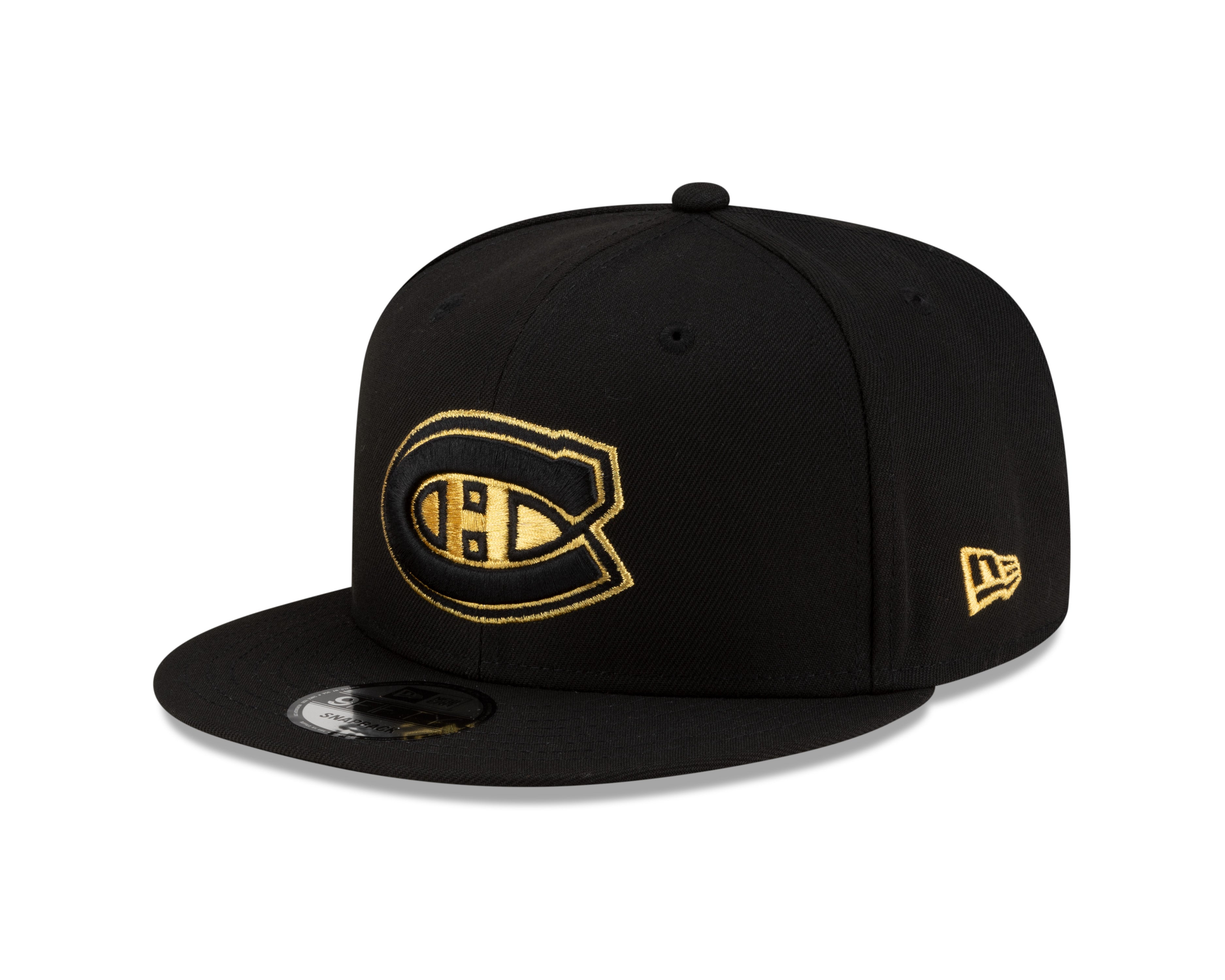 Montreal Canadiens NHL New Era Men's Black 9Fifty Gold Logo Snapback