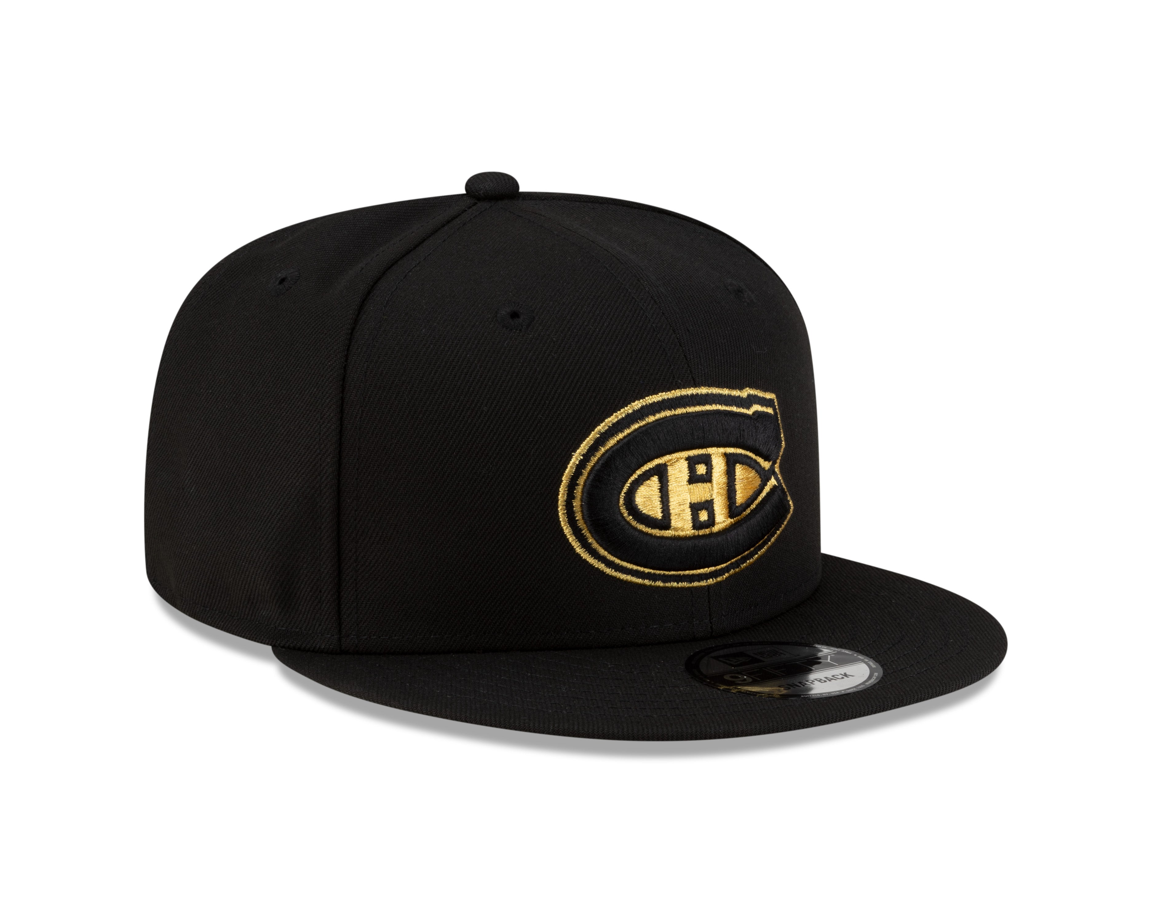 Montreal Canadiens NHL New Era Men's Black 9Fifty Gold Logo Snapback