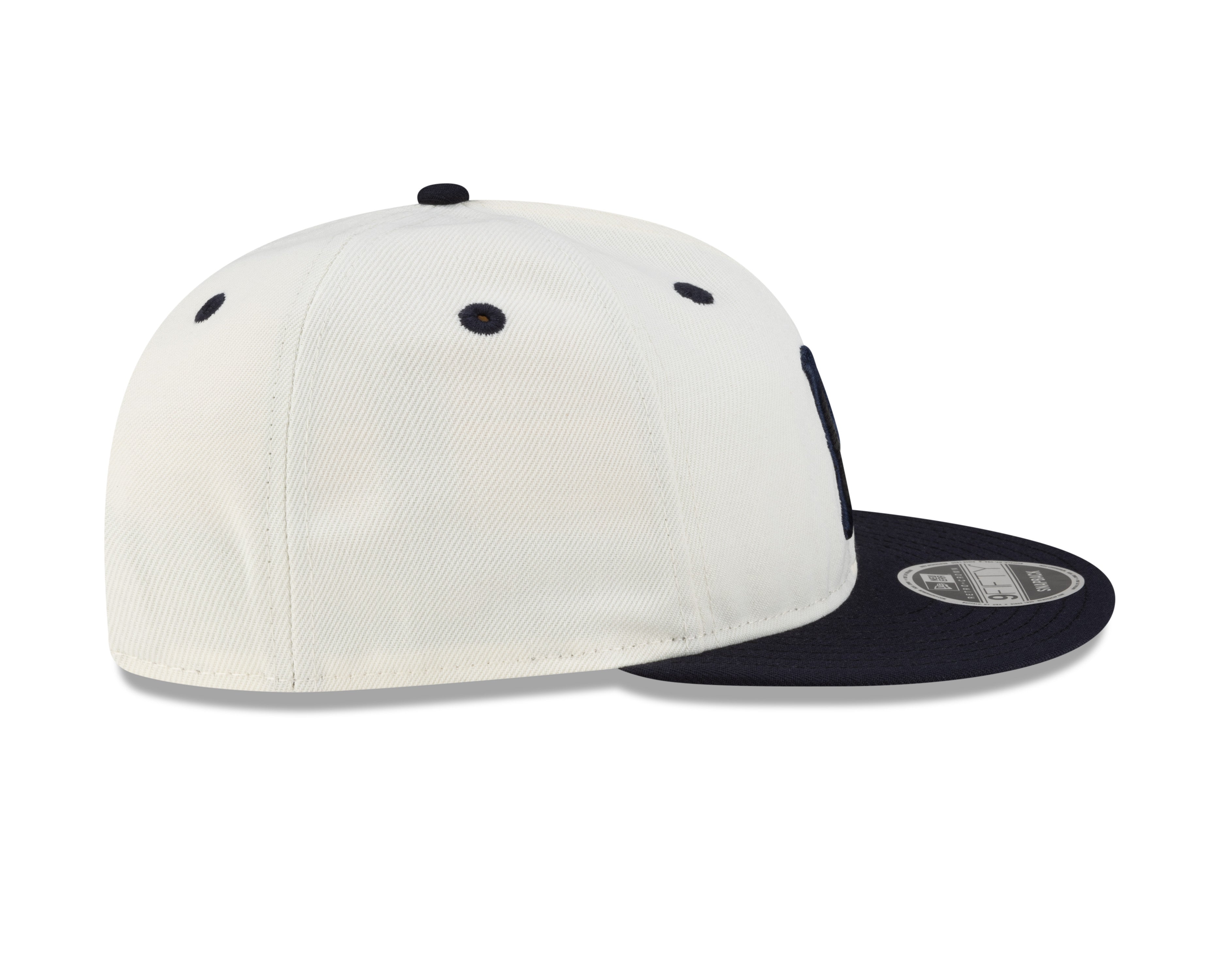 Casquette Snapback rétro 9Fifty pour homme des Royals de Montréal MiLB New Era Chrome blanc/bleu marine