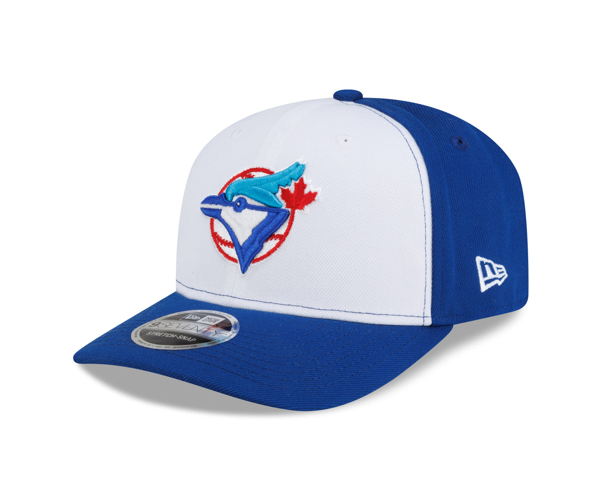 Toronto Blue Jays MLB New Era Men's Royal/White 9Seventy Stretch Snap Cooperstown On Field Snapback