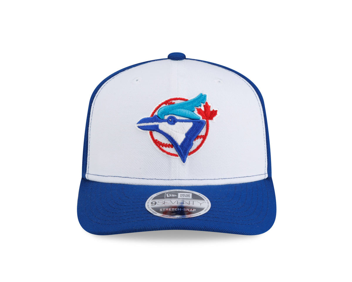 Toronto Blue Jays MLB New Era Men's Royal/White 9Seventy Stretch Snap Cooperstown On Field Snapback