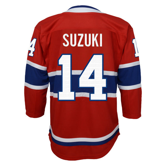 Nick Suzuki Montreal Canadiens NHL Outerstuff Kids Red Premier Jersey