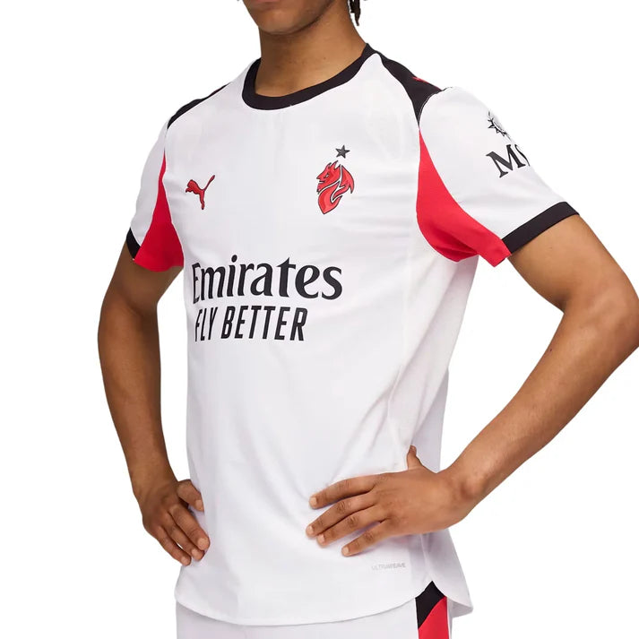 AC Milan Serie A Puma Men's White 2025/26 Authentic Away Jersey