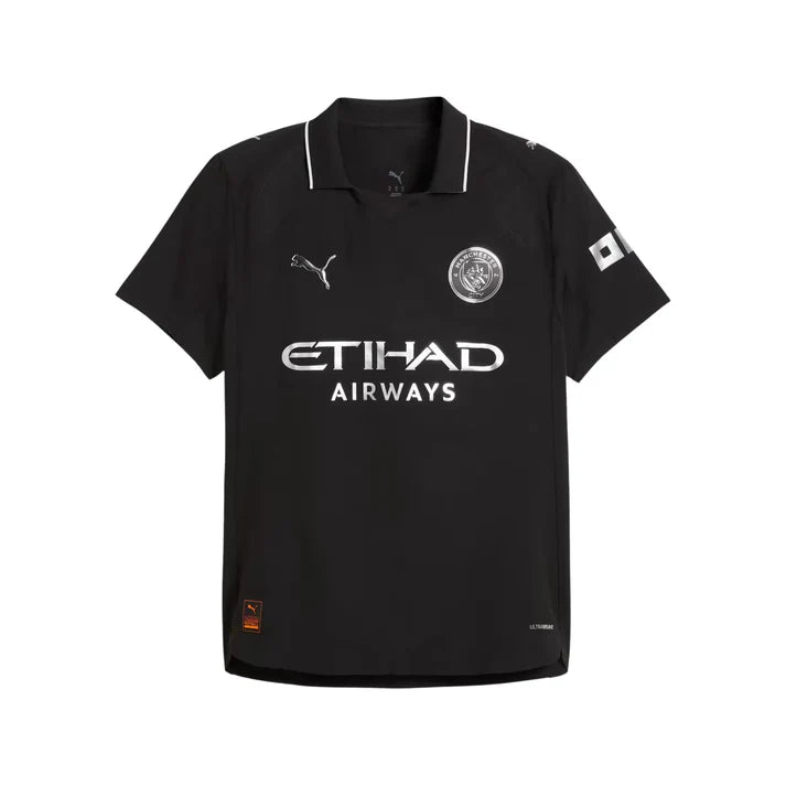 Maillot extérieur authentique noir Manchester City EPL Puma pour homme 2025/26 avec boîte