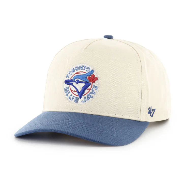 Toronto Blue Jays MLB 47 Brand Men's Natural / Light Blue Two Tone 1977 Logo Hitch Snapback Hat
