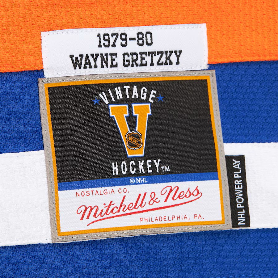 Wayne Gretzky Edmonton Oilers NHL Mitchell & Ness Men's Royal 1979/80 Power Play Authentic Jersey