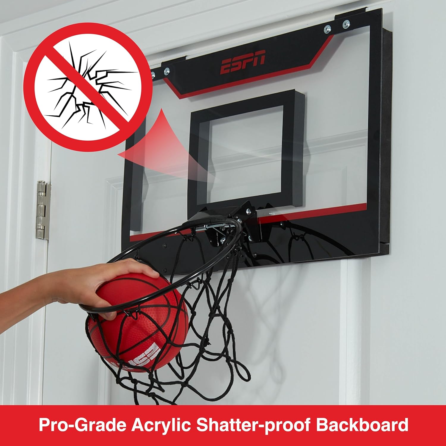 ESPN Pro Mini Basketball Hoop With Foldable Rim