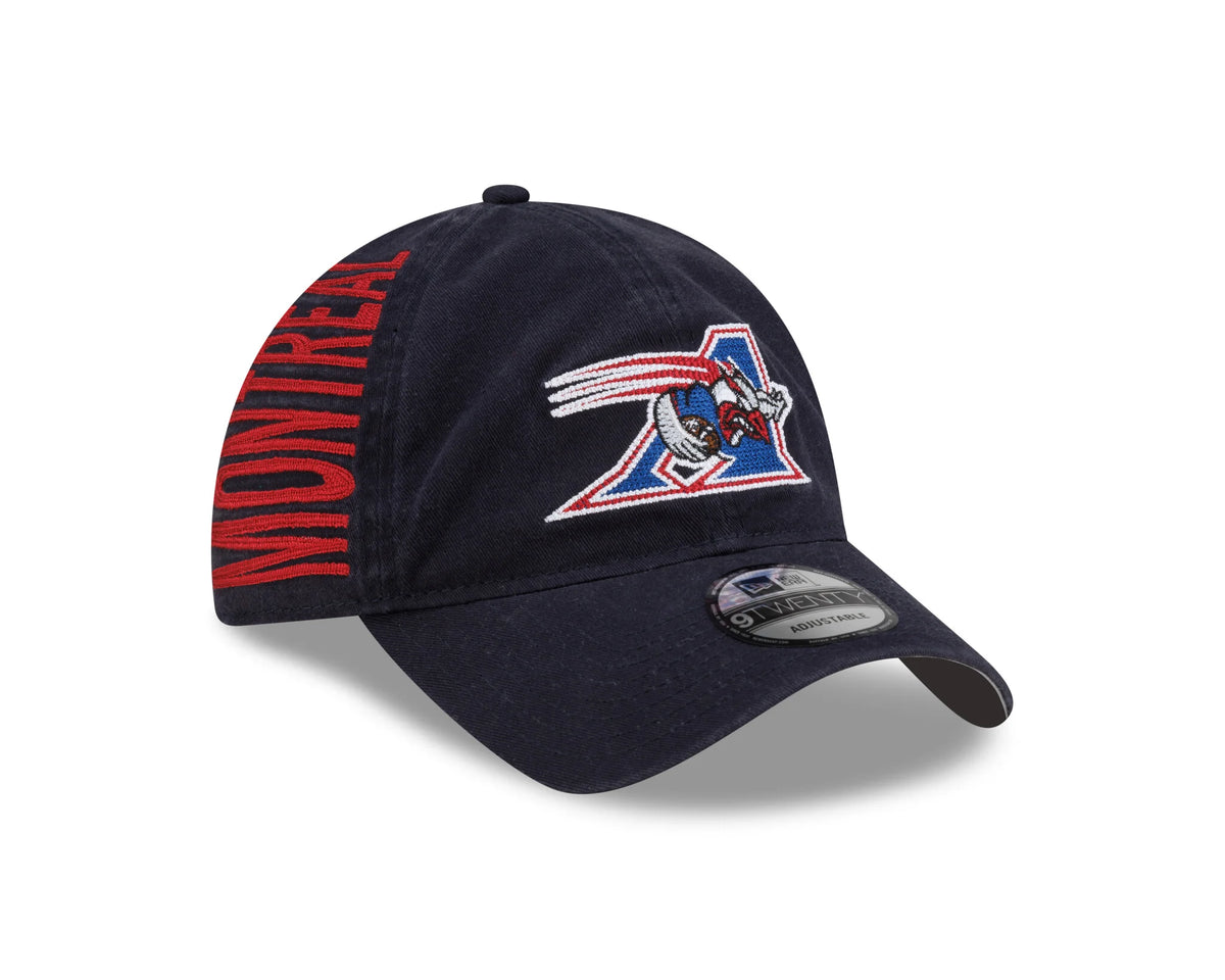 Montreal Alouettes CFL New Era Men's Navy 9Twenty 2026 Turf Traditions Adjustable Hat
