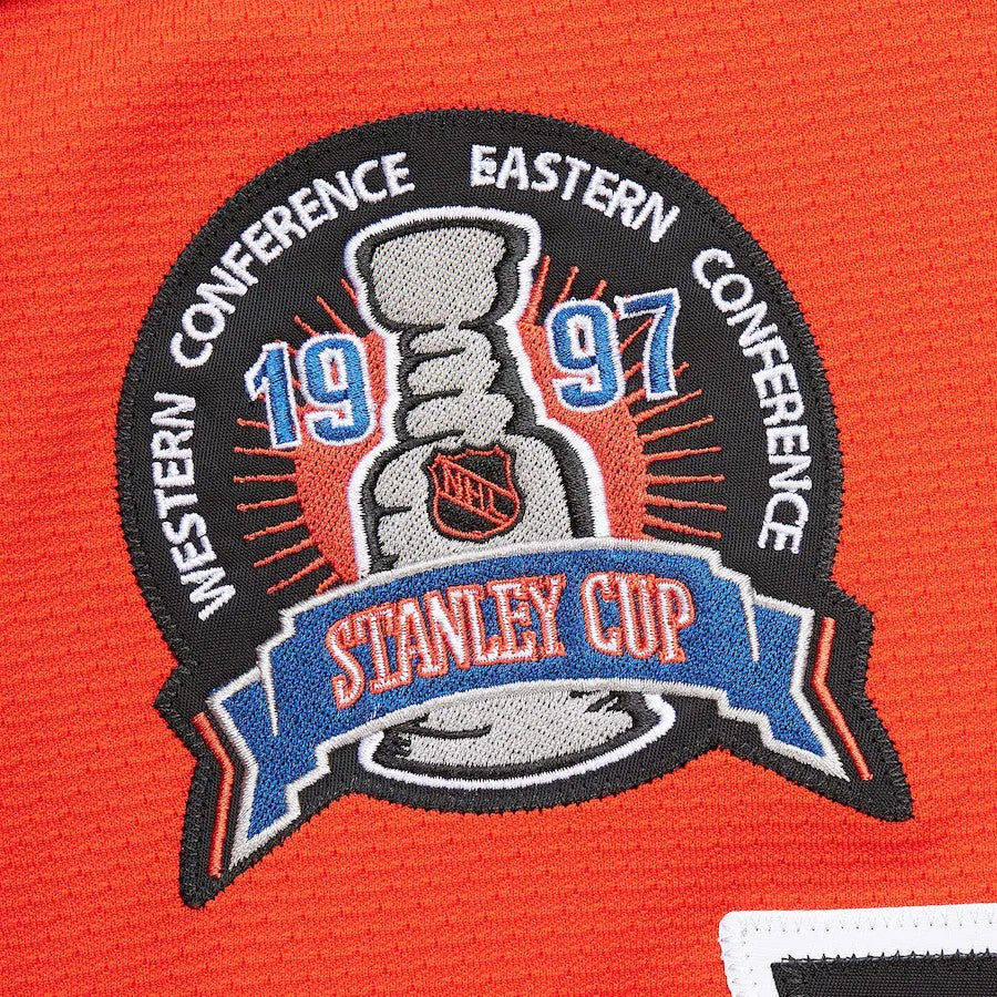 Maillot authentique Mitchell & Ness orange pour homme des Flyers de Philadelphie de la LNH, 1996-1997, Eric Lindros