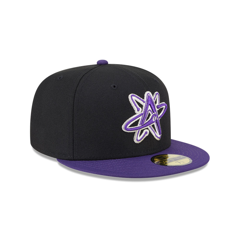 Albuquerque Isotopes MiLB New Era Men's Black/Purple 59Fifty Alternate Authentic Collection Fitted Hat