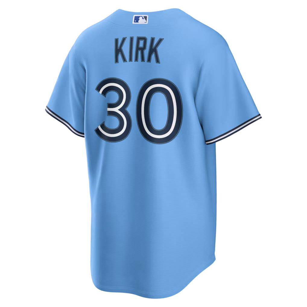 Alejandro Kirk Toronto Blue Jays MLB Nike Men's Light Blue Pro-Stitched Replica Jersey