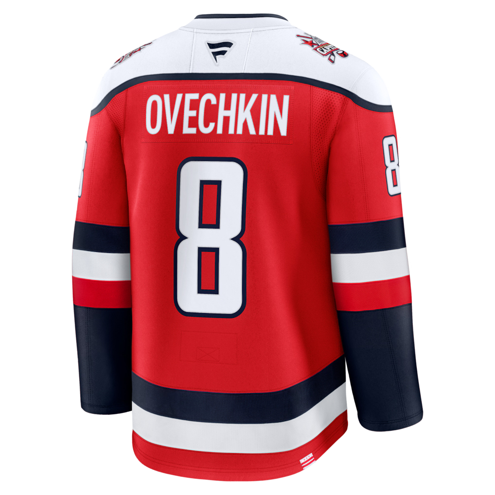 Maillot alternatif rouge premium pour homme Alexander Ovechkin des Capitals de Washington (NHL) de marque Fanatics