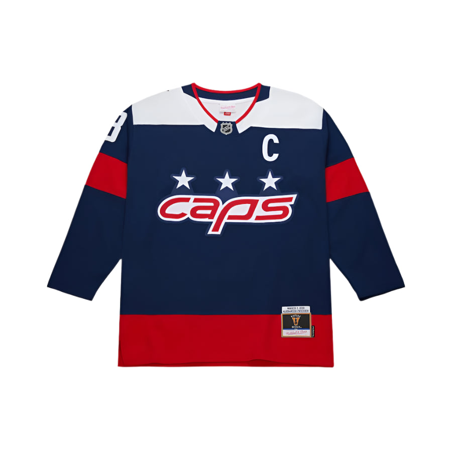 Alexander Ovechkin Washington Capitals NHL Mitchell & Ness Men's Navy 2018 Stadium Series Power Play Authentic Jersey