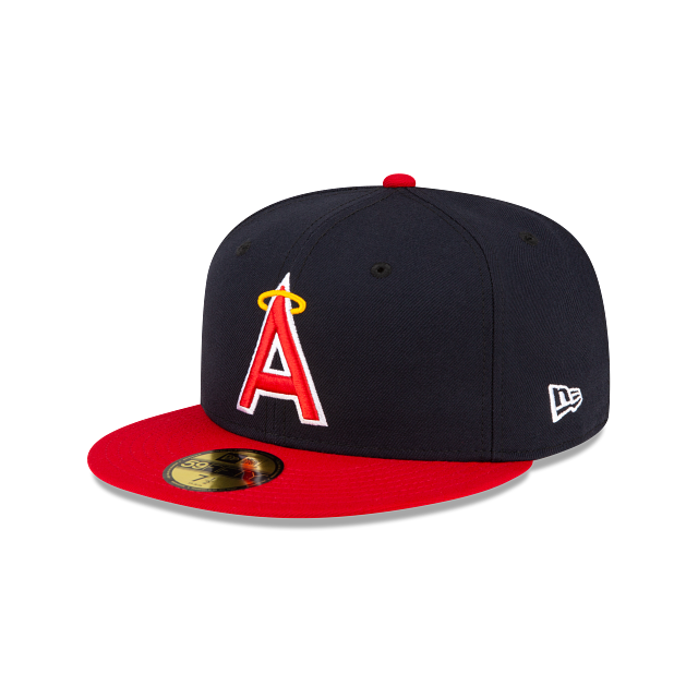 Los Angeles Angels MLB New Era Casquette ajustée alternative 59Fifty Authentic Collection pour hommes bleu marine/rouge