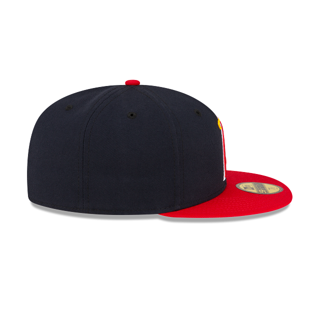 Los Angeles Angels MLB New Era Casquette ajustée alternative 59Fifty Authentic Collection pour hommes bleu marine/rouge