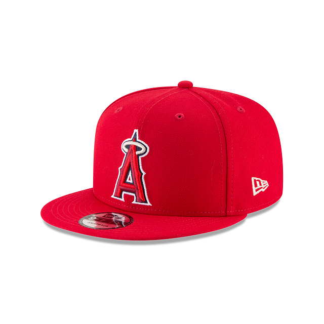 Anaheim Angels MLB New Era Snapback de base rouge blanc 9Fifty Team Color pour hommes