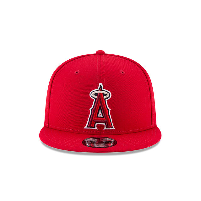 Anaheim Angels MLB New Era Snapback de base rouge blanc 9Fifty Team Color pour hommes