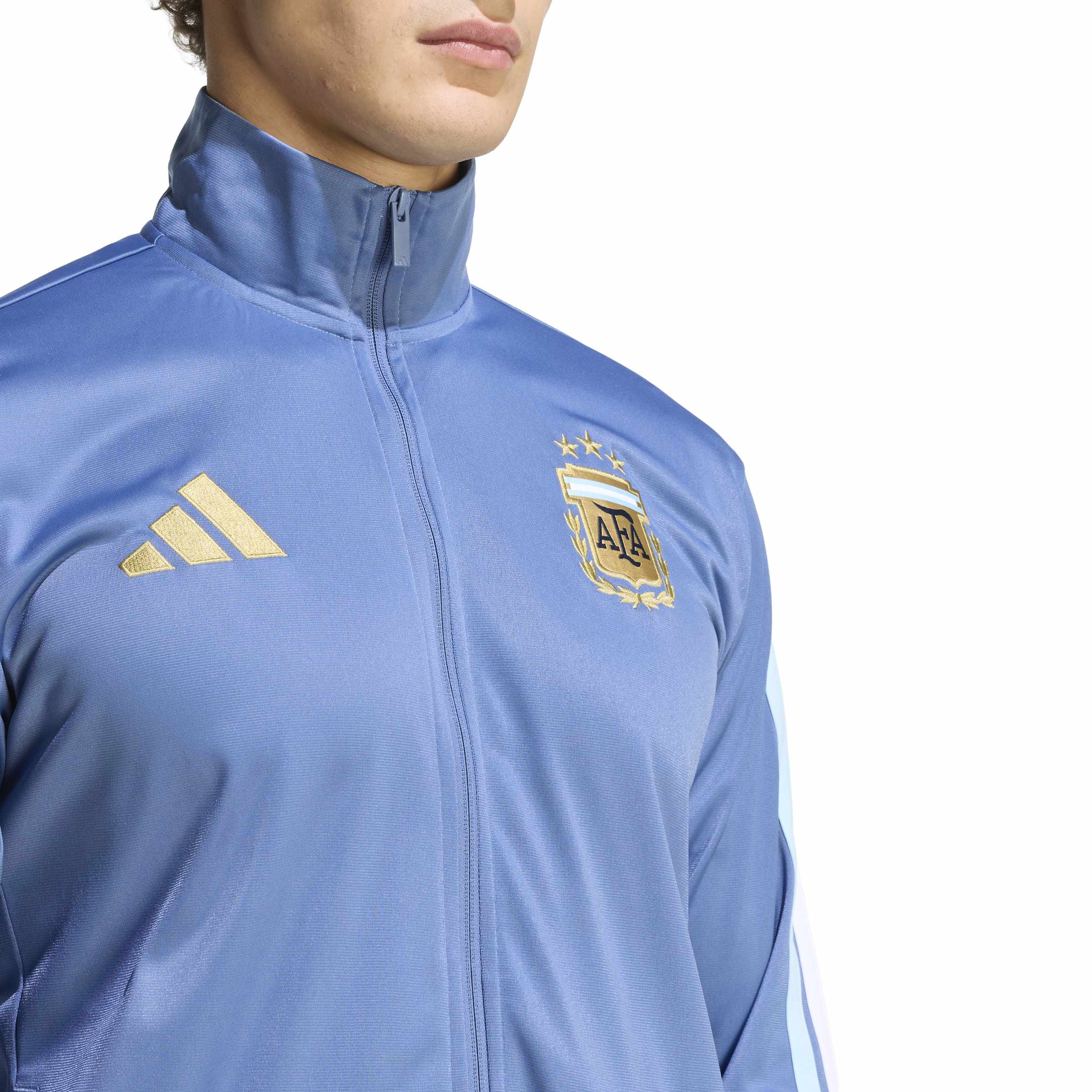 Veste de survêtement Adidas DNA bleu acier pour homme, équipe nationale d'Argentine, FIFA, FIFA