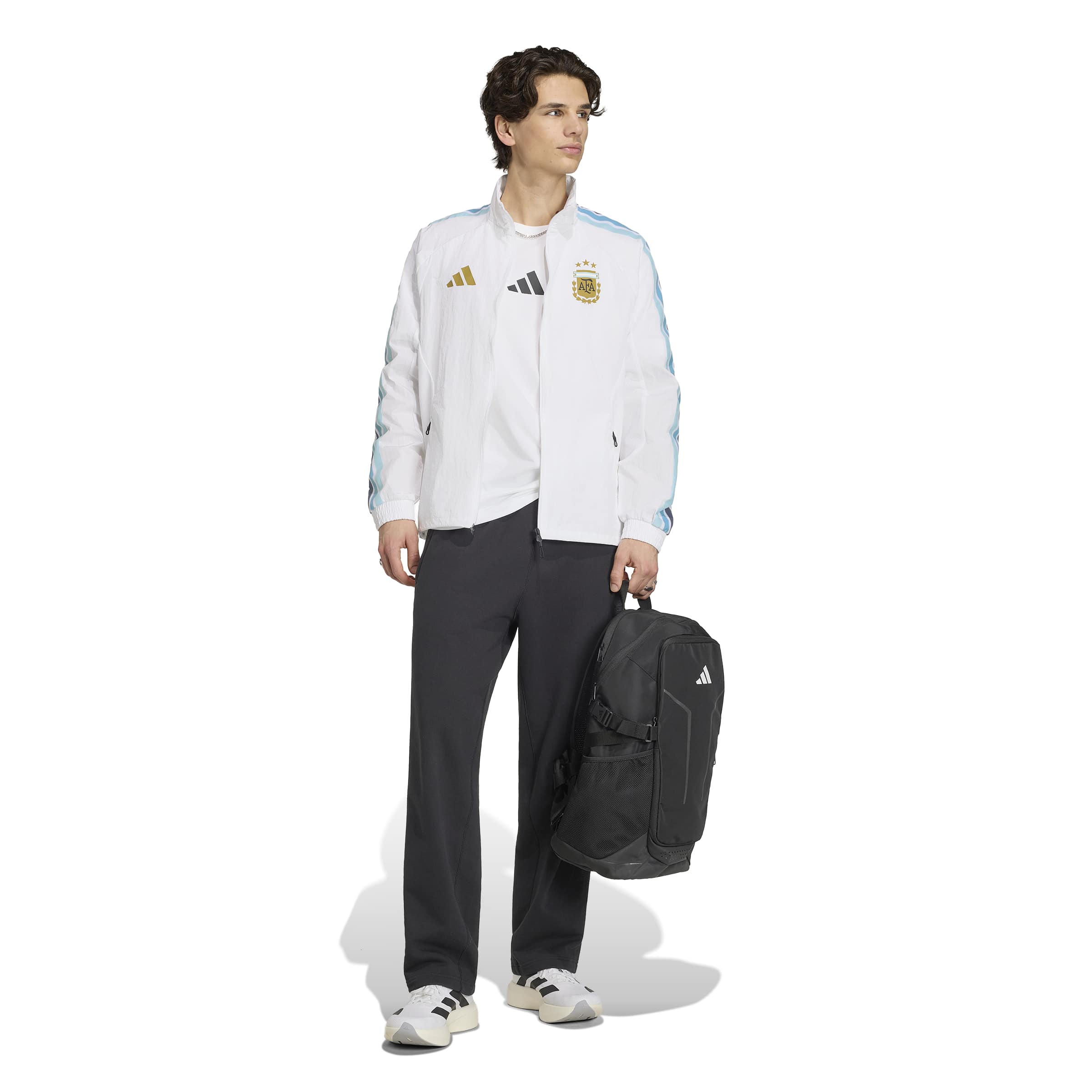 Argentina National Team FIFA Adidas Men's White Anthem Jacket