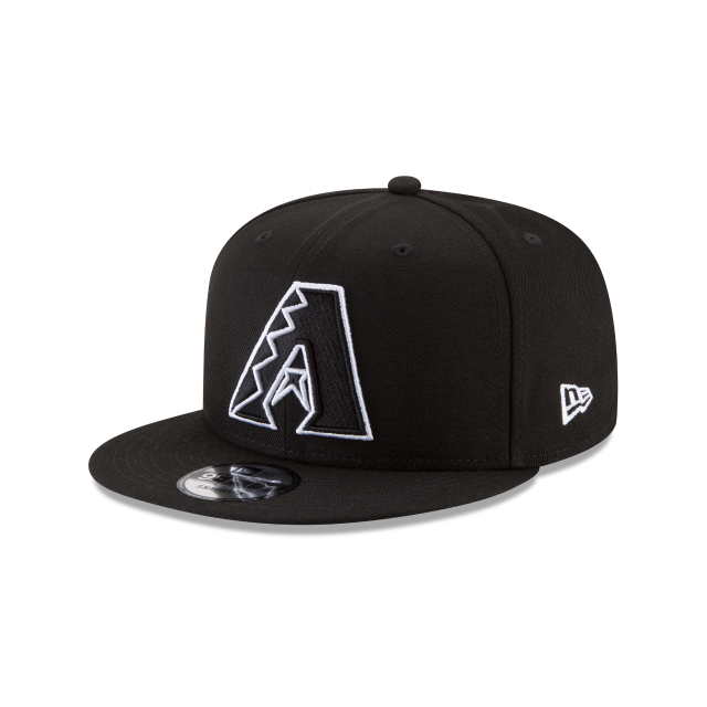 Casquette Snapback 9Fifty Basic MLB New Era pour homme, noire et blanche, des Diamondbacks de l'Arizona