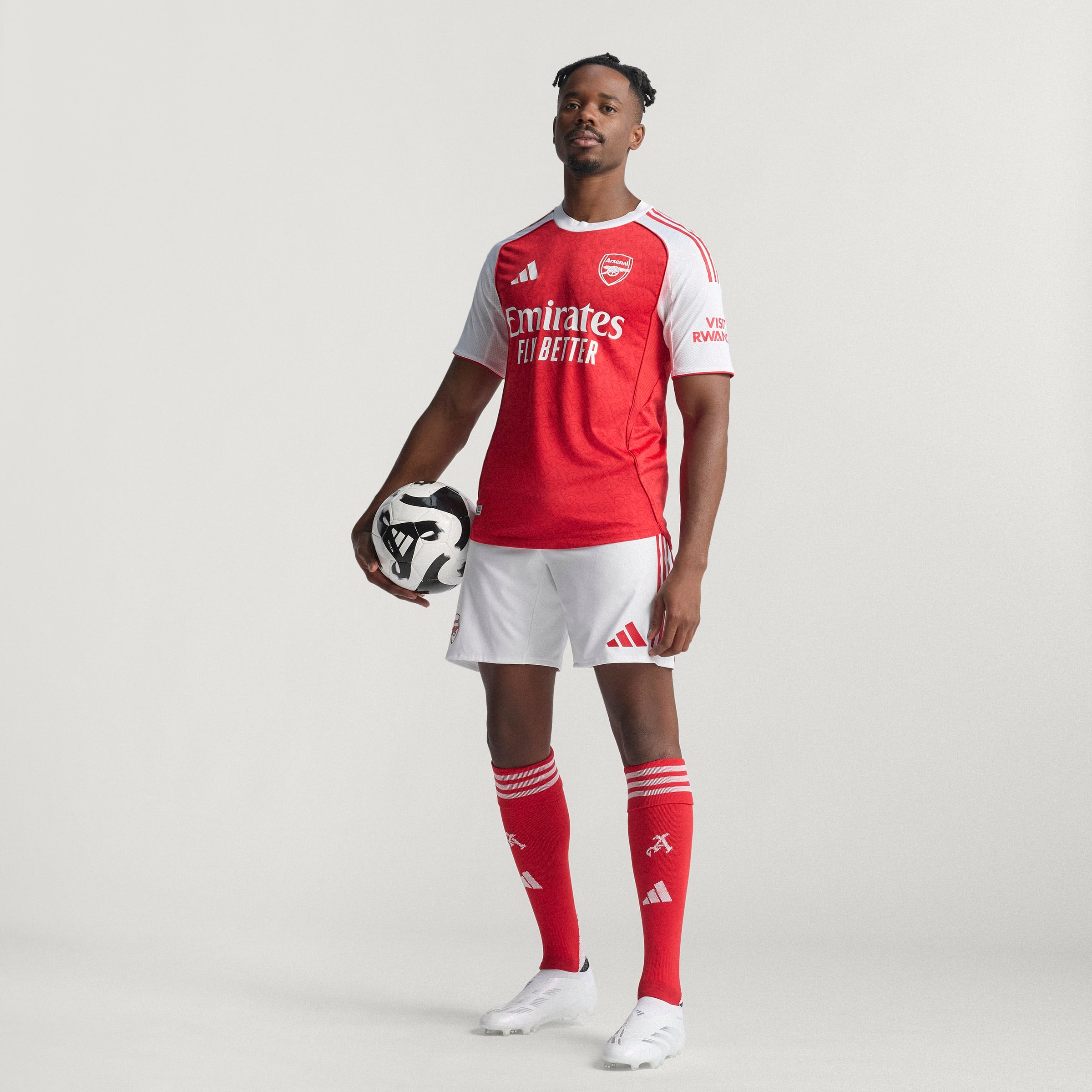 Arsenal FC EPL Adidas Men's Red 2025/26 Authentic Home Jersey