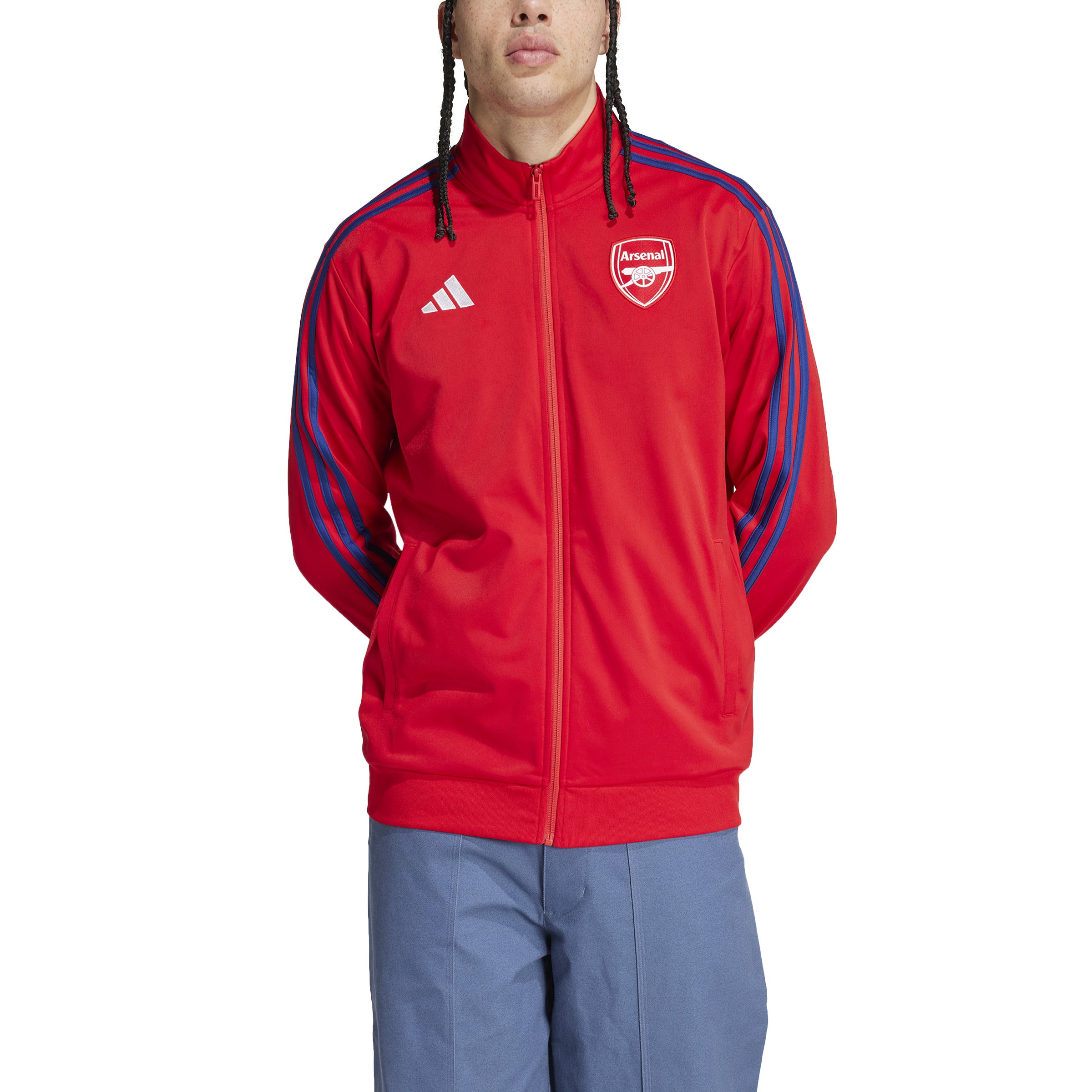 Veste de survêtement rouge DNA Adidas EPL Arsenal FC pour homme