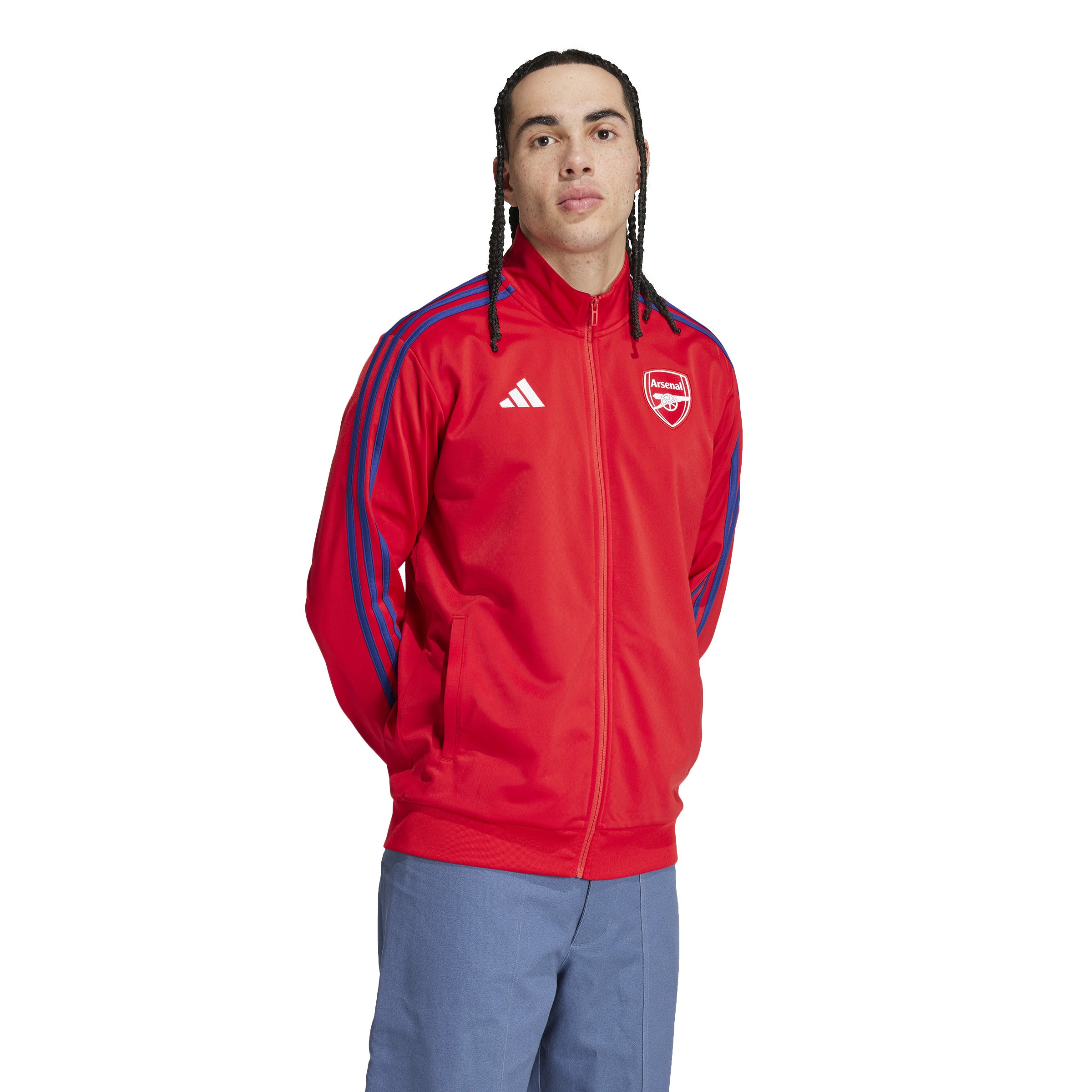 Veste de survêtement rouge DNA Adidas EPL Arsenal FC pour homme