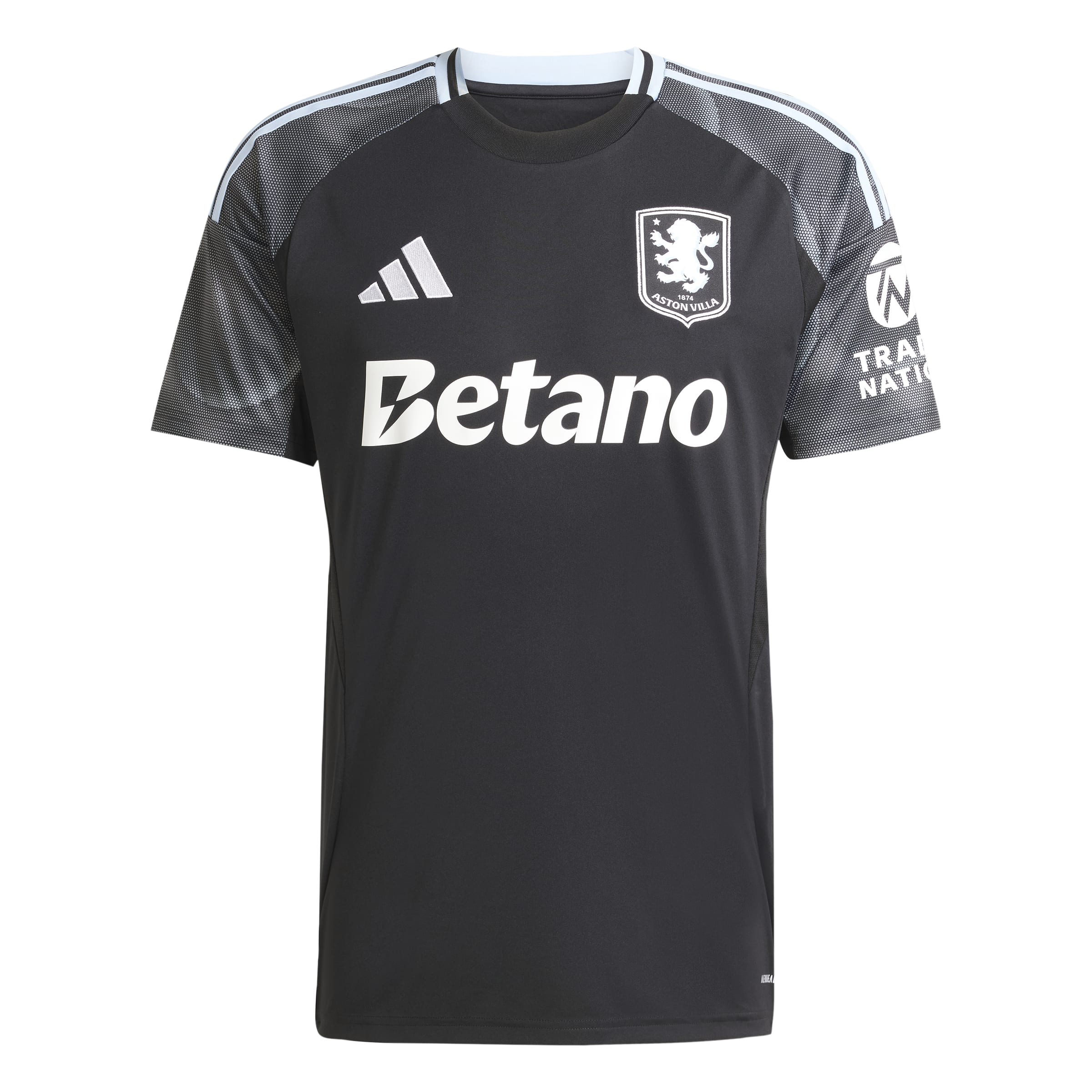 Maillot extérieur réplique noir Adidas Aston Villa EPL homme 2025/26
