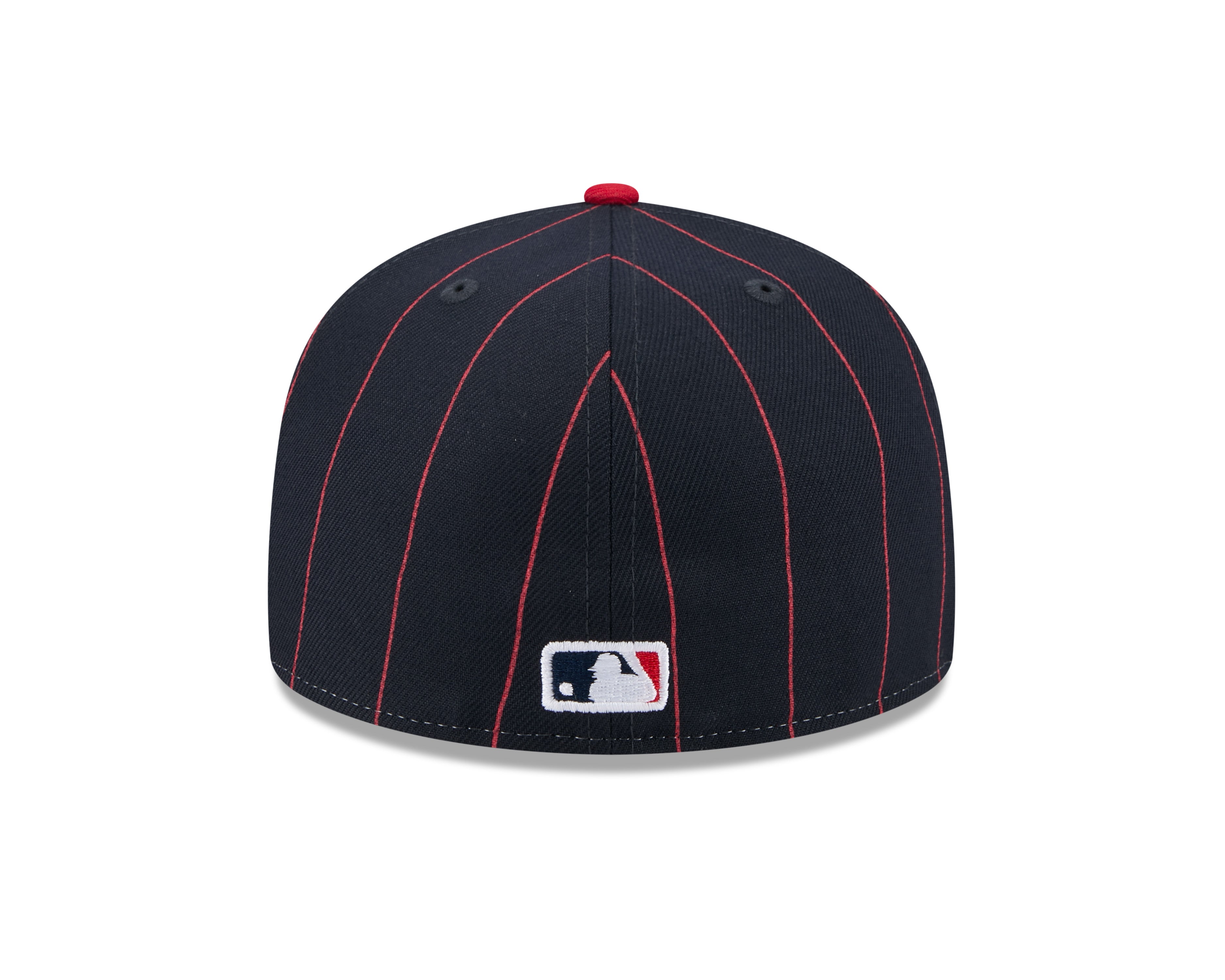 Atlanta Braves MLB New Era Men's Navy 59Fifty Two Tone Pinstripe Fitted Hat