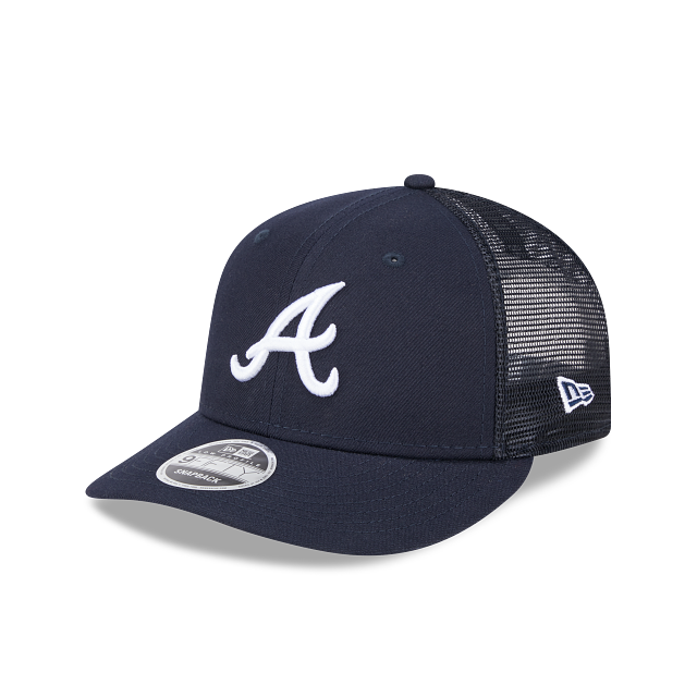 Atlanta Braves MLB New Era Men's Navy 9Fifty Low Profile Trucker Snapback