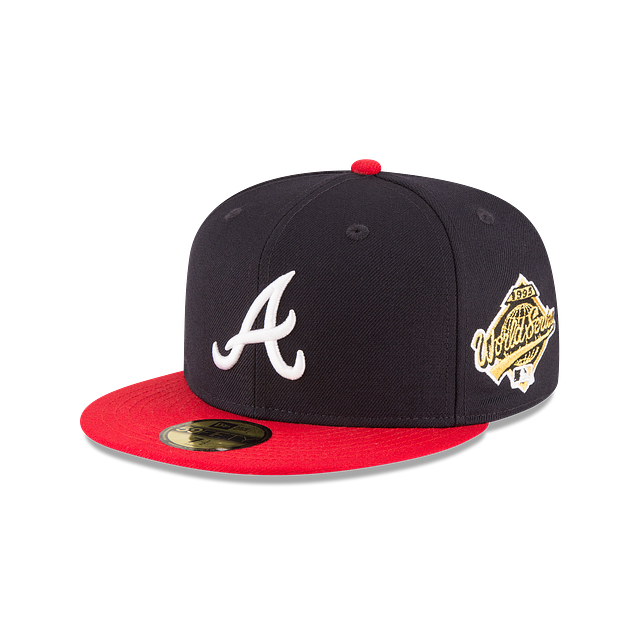 Casquette ajustée en laine bleu marine/rouge 59Fifty 1995 World Series pour homme des Braves d'Atlanta MLB New Era