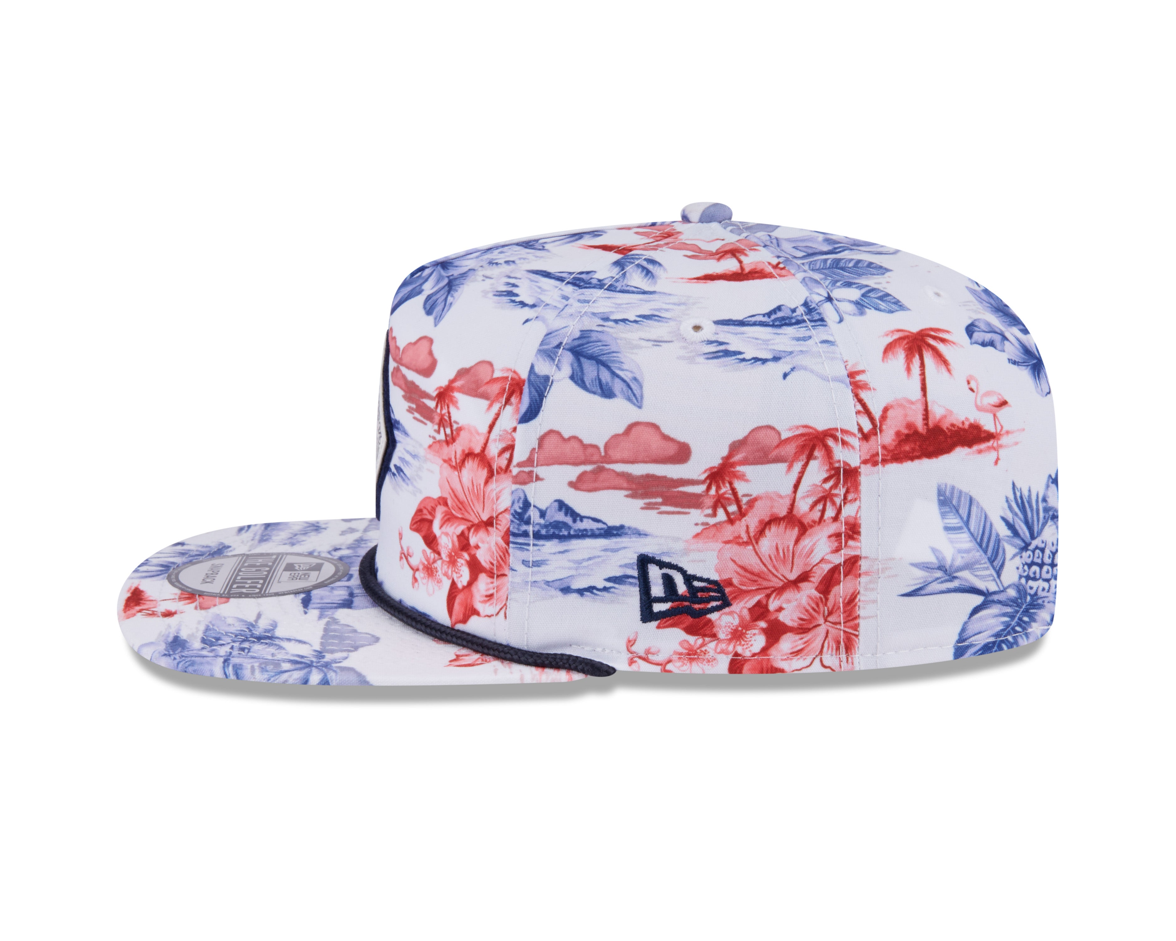 Casquette à visière à imprimé golfeur MLB New Era pour homme Atlanta Braves White Cord