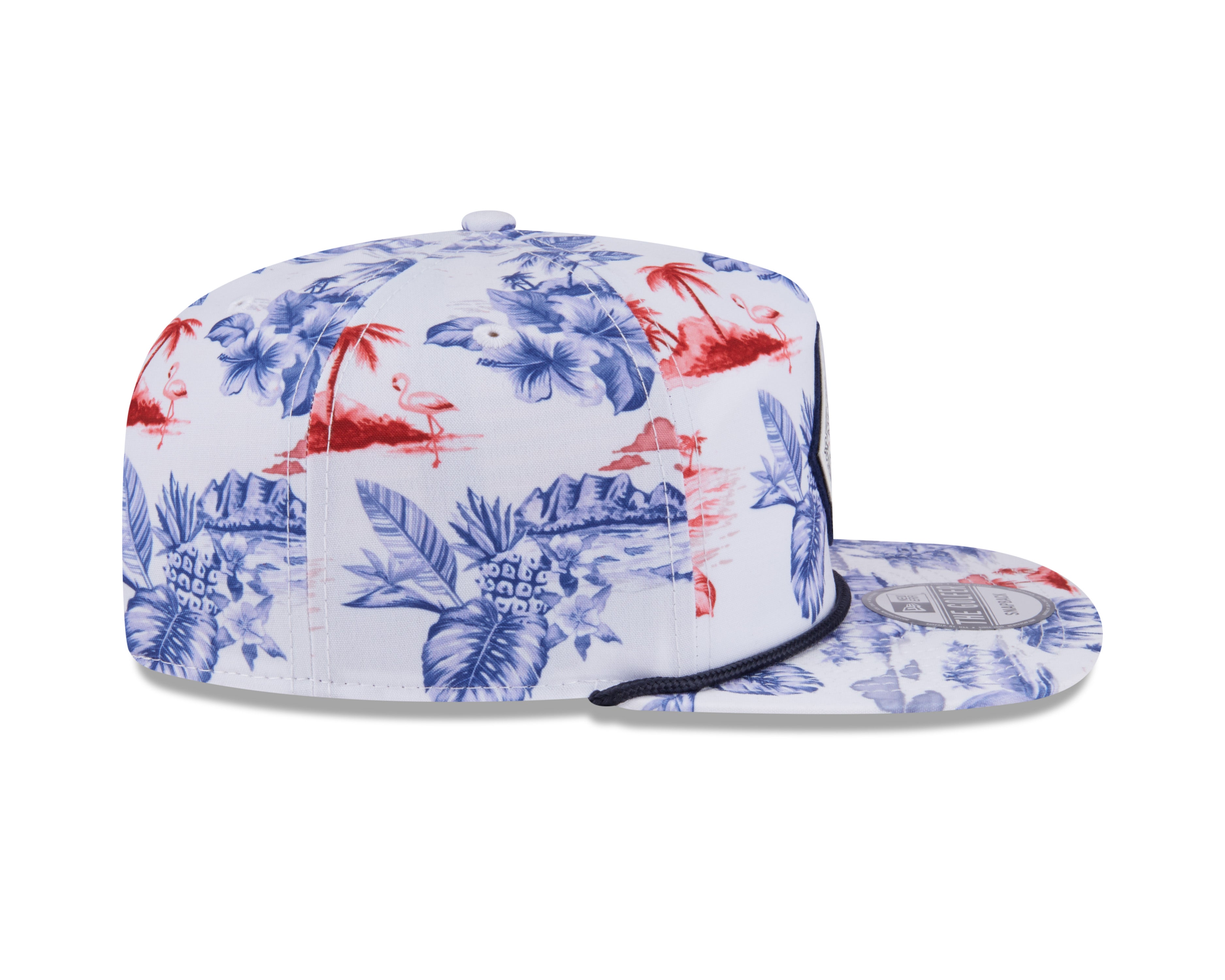 Casquette à visière à imprimé golfeur MLB New Era pour homme Atlanta Braves White Cord
