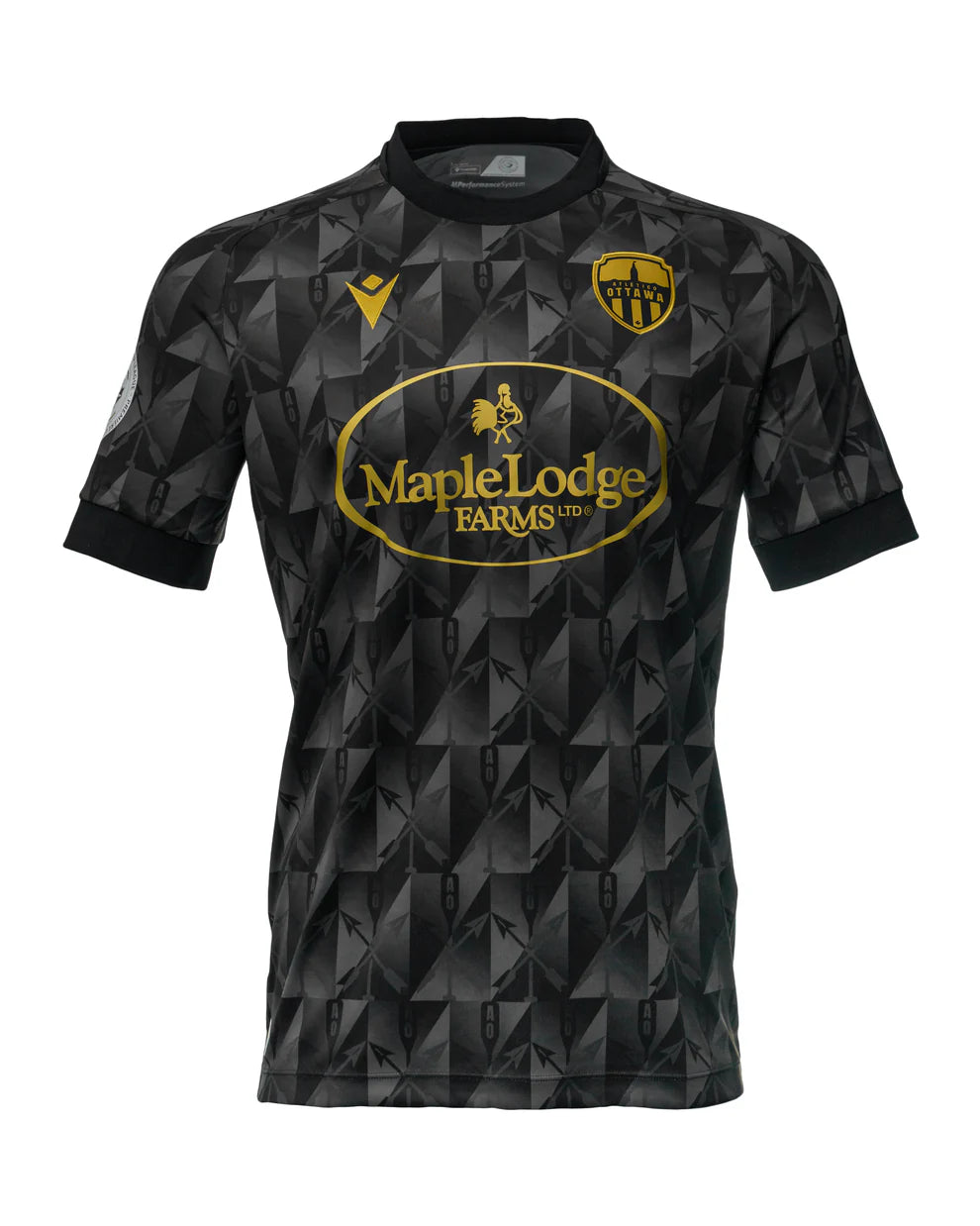 Maillot de match alternatif noir 2025/26 pour homme de l'Atlético Ottawa CPL Macron