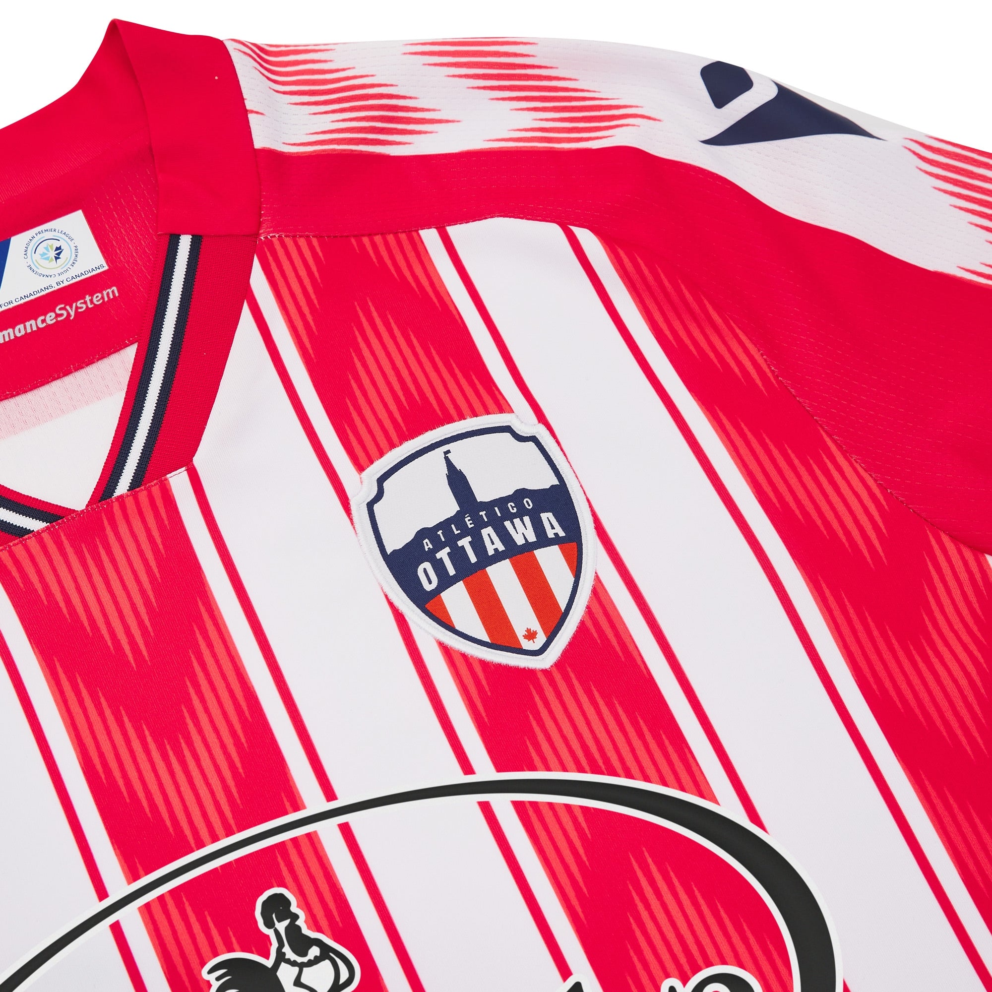 Atlético Ottawa CPL Macron Maillot de match primaire rouge 2025/26 pour homme